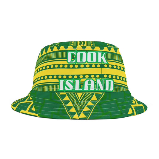 Cook Island Bucket Hat - Tropical Summer Vacation Cap, Beach Sun Hat, Hawaiian Surfing Headwear, Island Travel Visor, Ocean Lover Gift