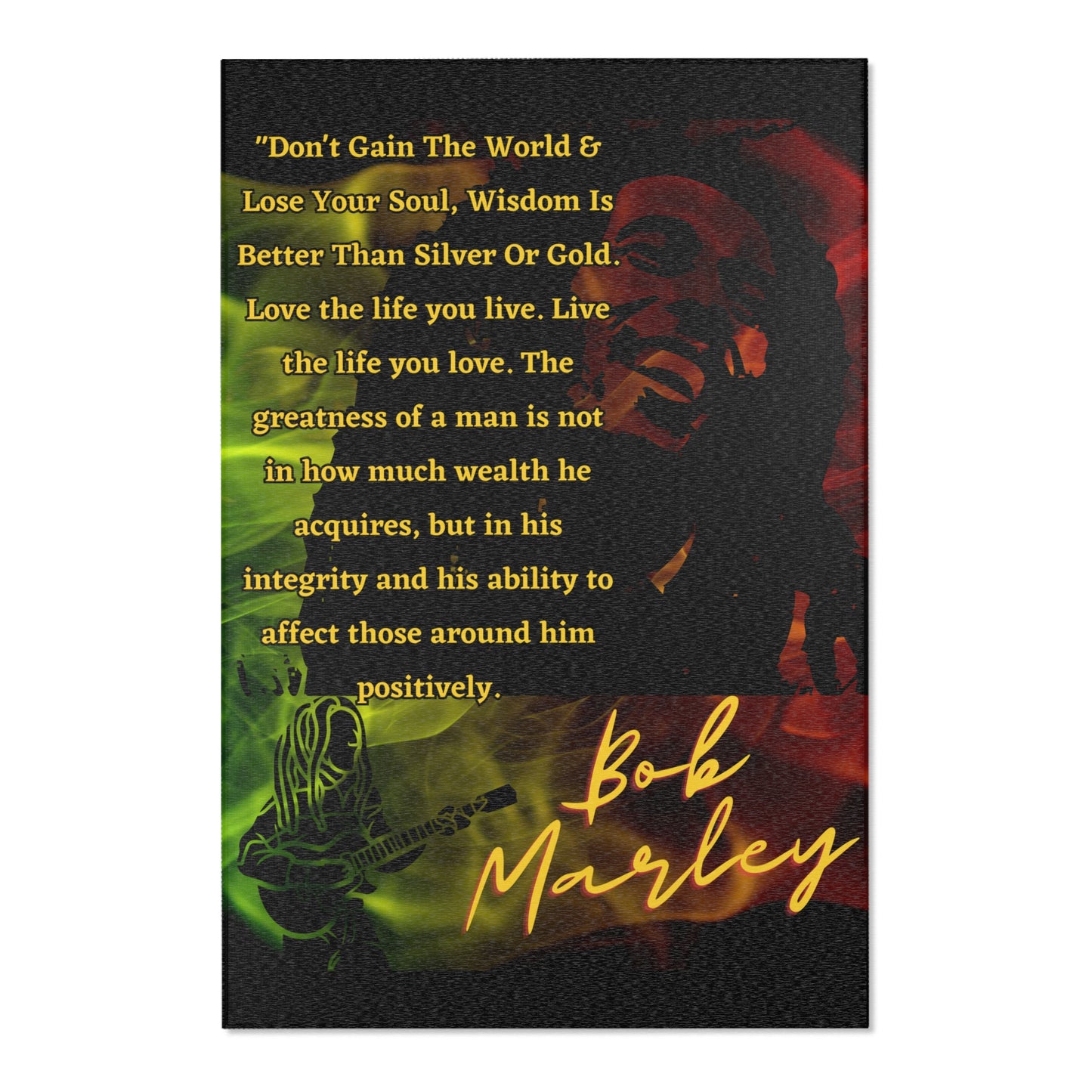 Bob Marley Rug, Reggae Area Rug, Rasta Home Decor, Music Inspired Rug, Marley Bedroom Rug, Jamaican Style Rug, Music Icon Floor Covering,