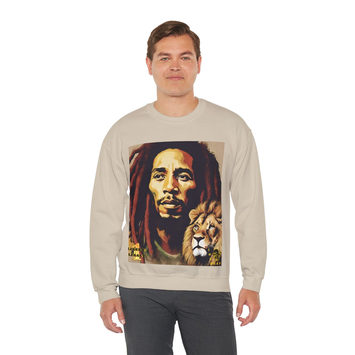 Bob Marley One Love Legacy Reggae Jamaica Rasta Jah Unisex Heavy Blend™ Crewneck Sweatshirt