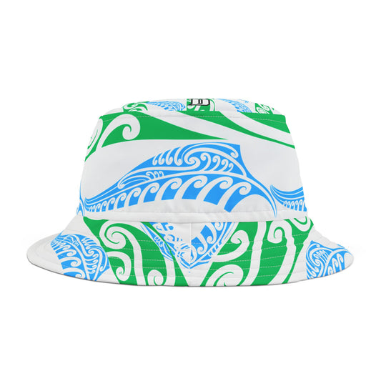 Bucket Hat, Maori Design, New Zealand Souvenir, Ethnic Print, Tribal Headwear, Cultural Gift, Sun Protection Cap