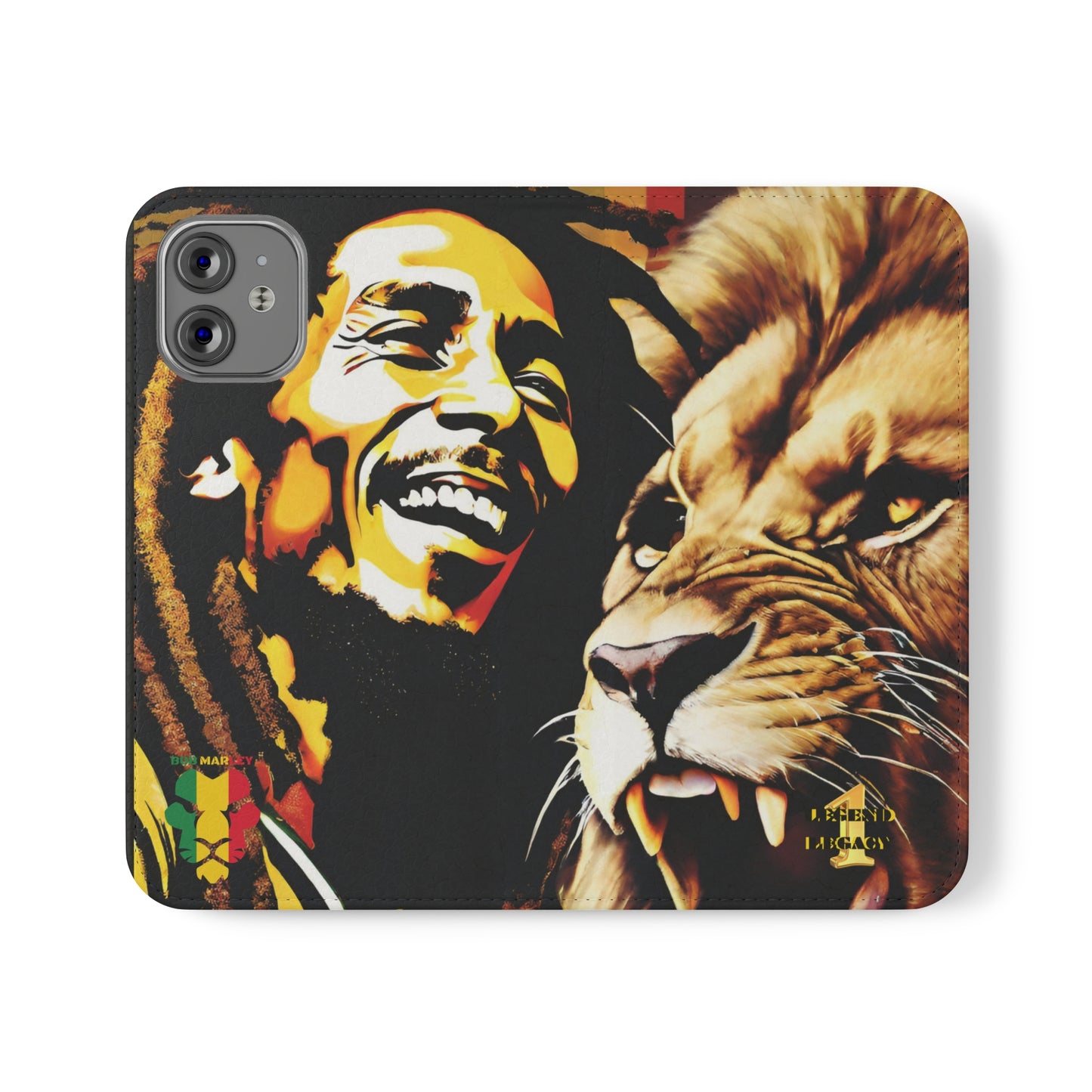 Bob Marley/Lion One Legend One Legacy Reggae Rasta Flip Cases