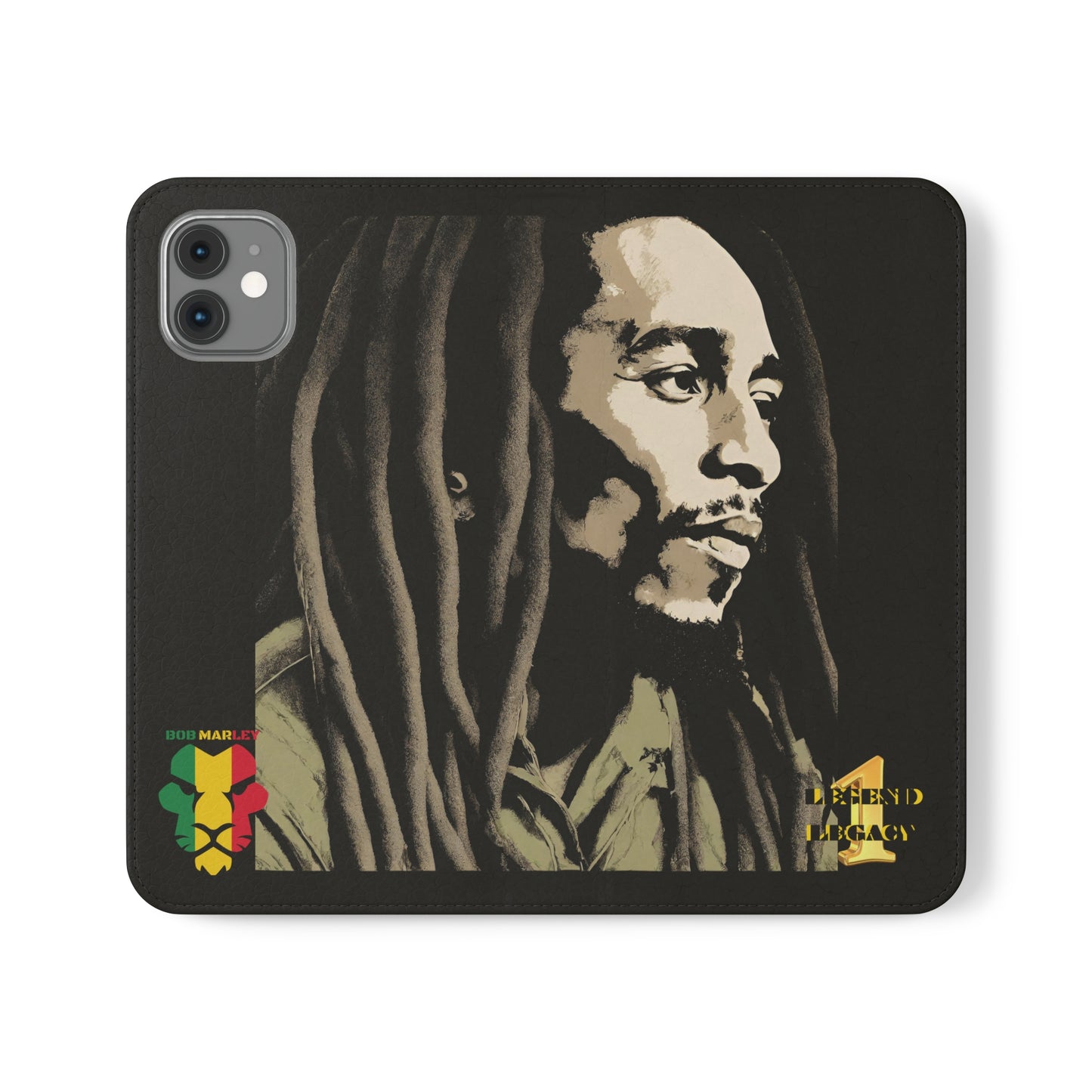 Bob Marley One Legend One Legacy Reggae Rasta Flip Cases