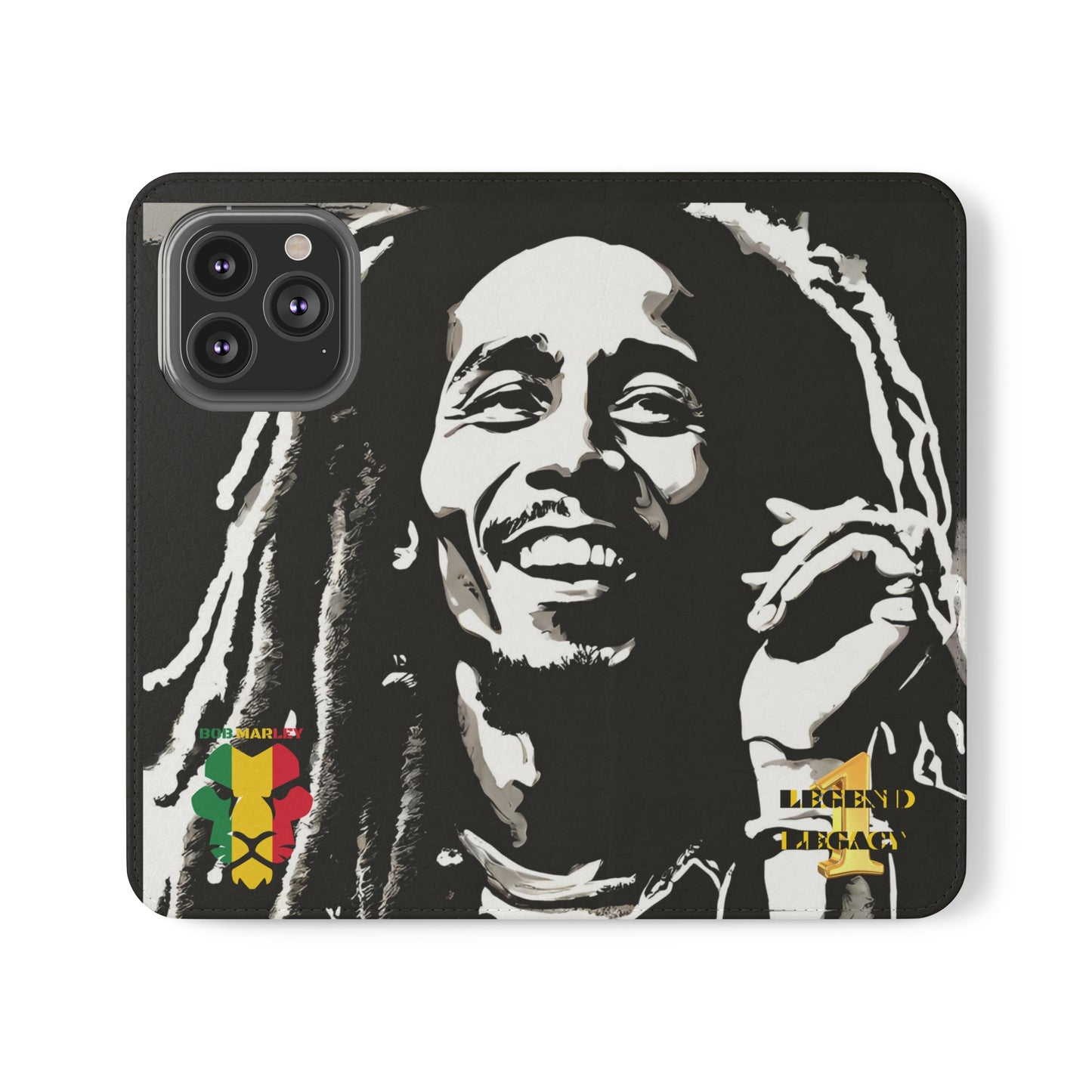 Bob Marley One Legend One Legacy Reggae Rasta Portrait  Flip Cases