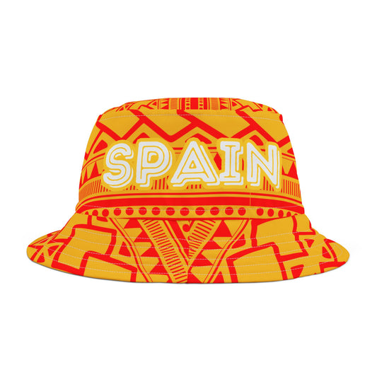 Bucket Hat, Spain Espanol Spanish Sun Hat, Sombrero de Espana, Vacation Beach Travel Hat, Summer Retro Cap, Women Men Unisex Gift, Casual