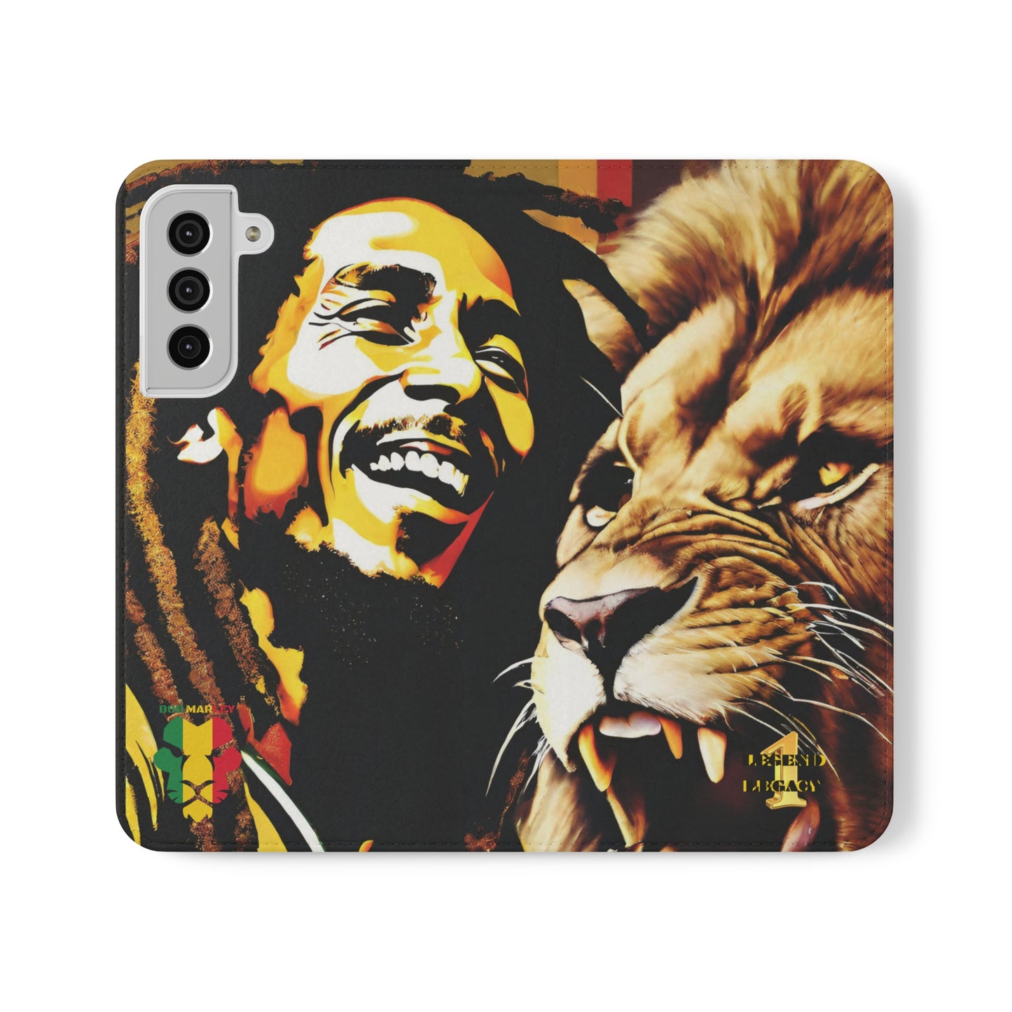 Bob Marley/Lion One Legend One Legacy Reggae Rasta Flip Cases