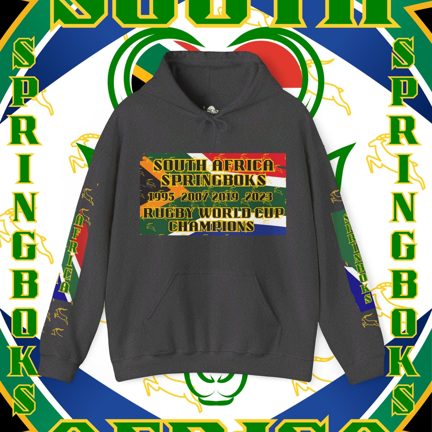 South African Hoodie Sweatshirt, Springboks, Rugby World champions hoodie, Springbok hoodie, pullover, winter gift,