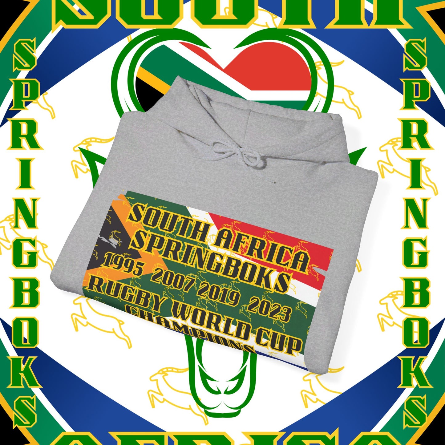 South African Hoodie Sweatshirt, Springboks, Rugby World champions hoodie, Springbok hoodie, pullover, winter gift,