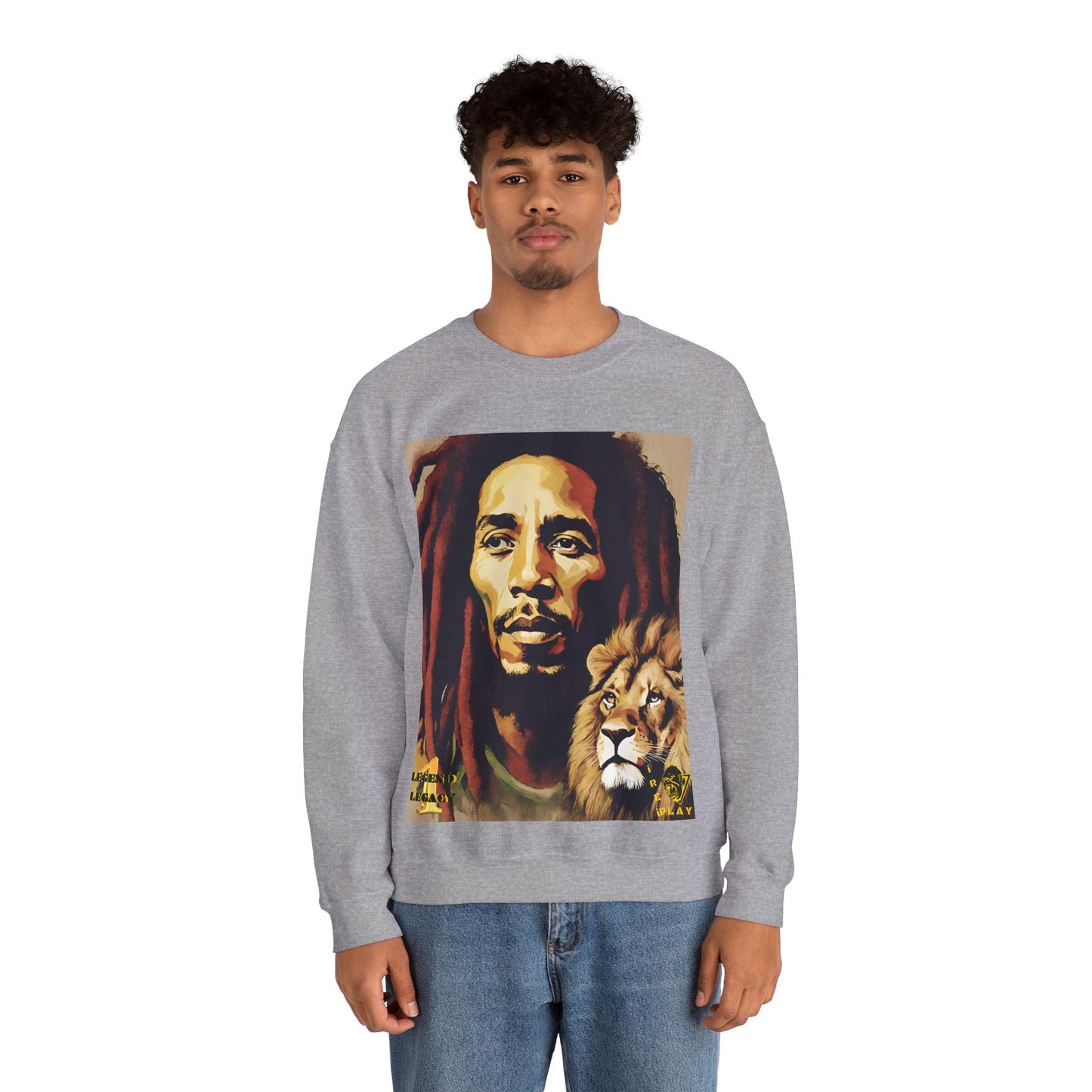 Bob Marley One Love Legacy Reggae Jamaica Rasta Jah Unisex Heavy Blend™ Crewneck Sweatshirt