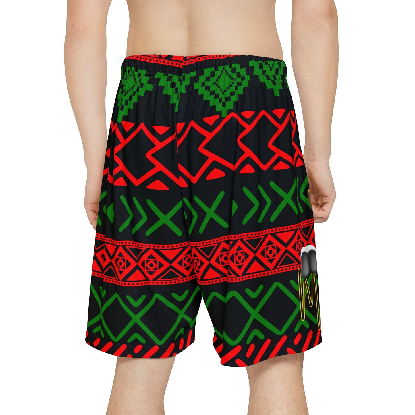 Christmas Reindeer Men's Sports Shorts, Festive Xmas Gift for Jolly Holidays,