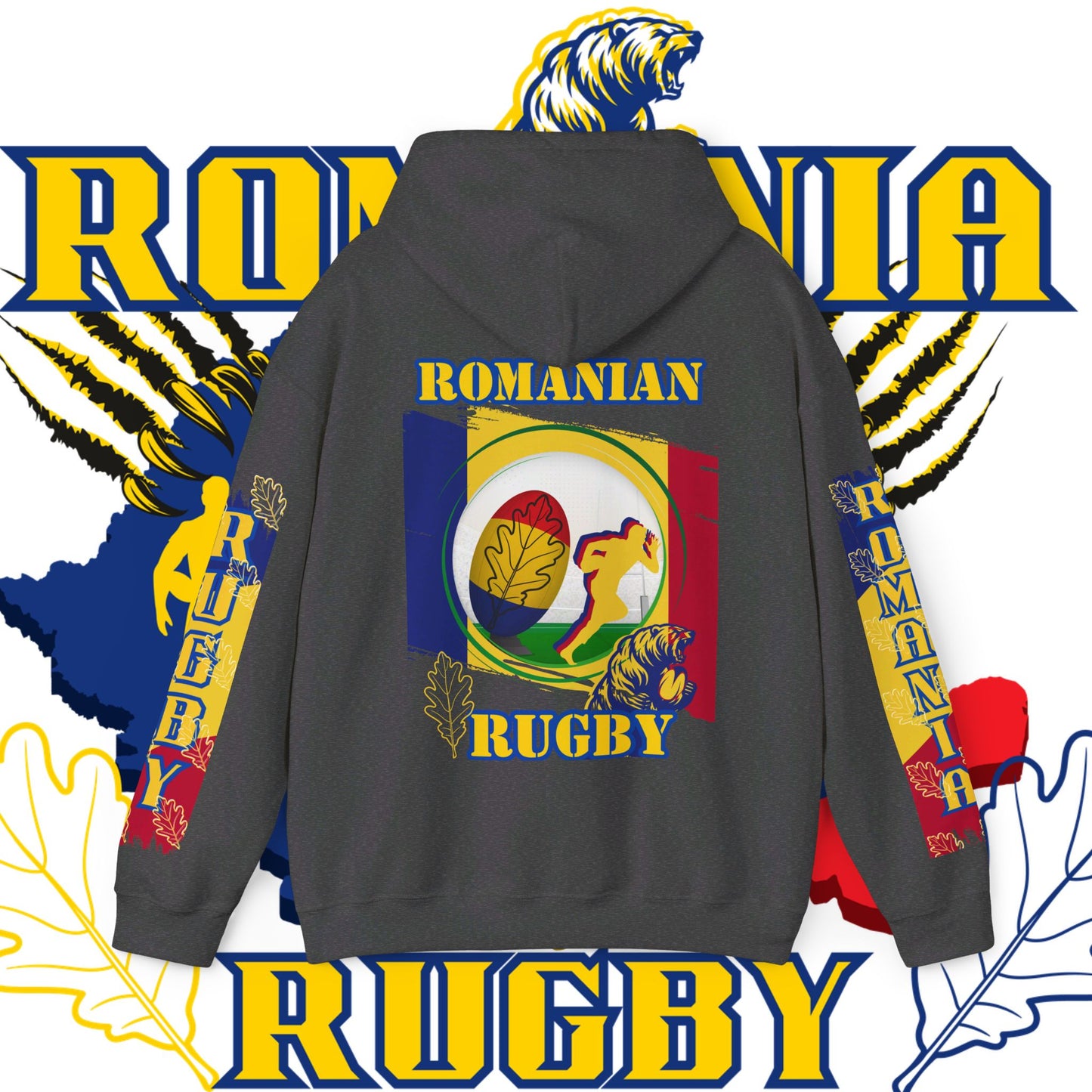 Romania Hoodie Sweatshirt, rugby pullover, winter gift, Supporter Hoodie, world rugby, unisex