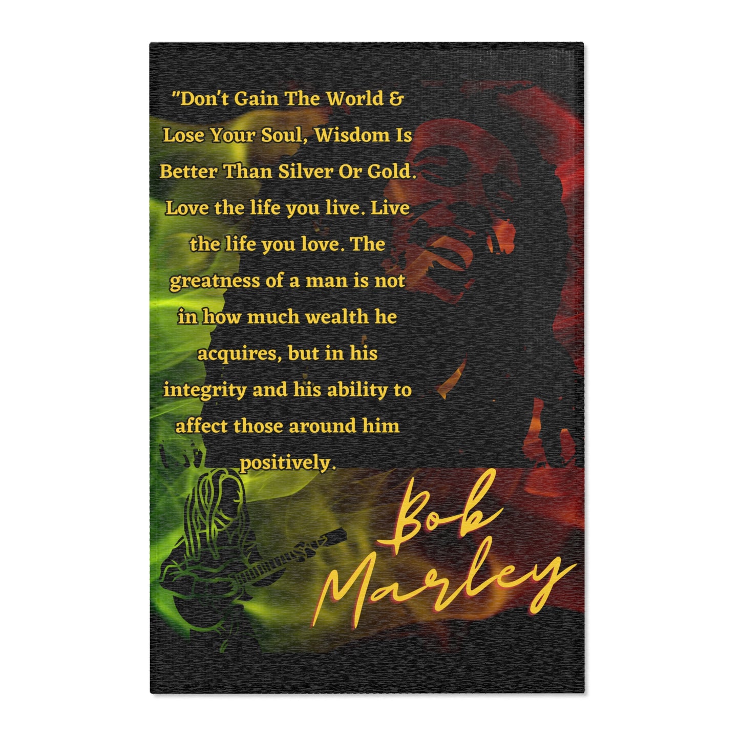 Bob Marley Rug, Reggae Area Rug, Rasta Home Decor, Music Inspired Rug, Marley Bedroom Rug, Jamaican Style Rug, Music Icon Floor Covering,