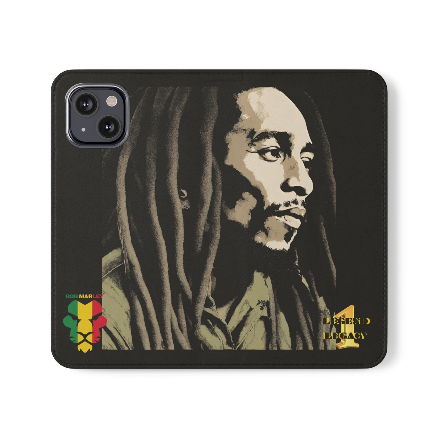 Bob Marley One Legend One Legacy Reggae Rasta Flip Cases