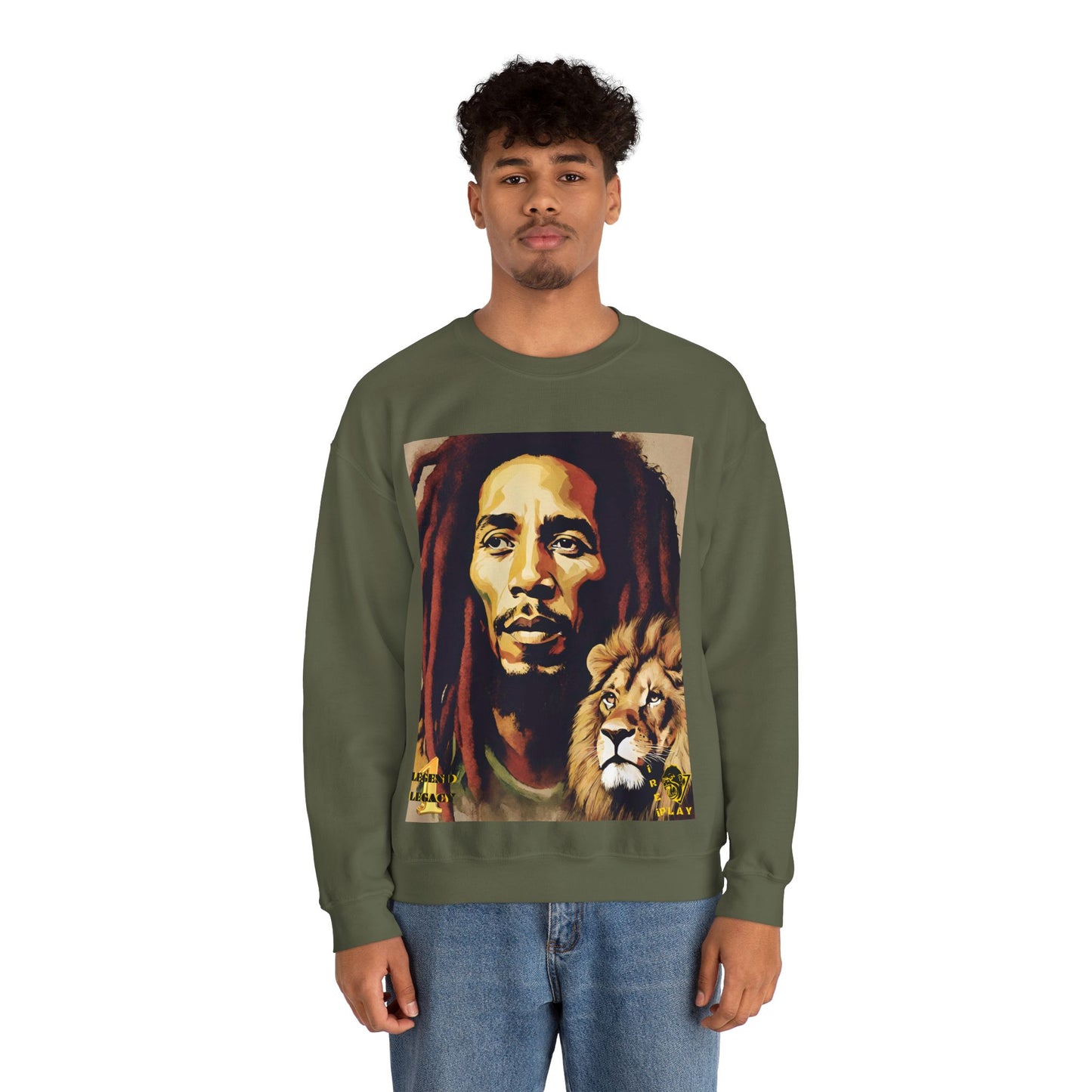 Bob Marley One Love Legacy Reggae Jamaica Rasta Jah Unisex Heavy Blend™ Crewneck Sweatshirt