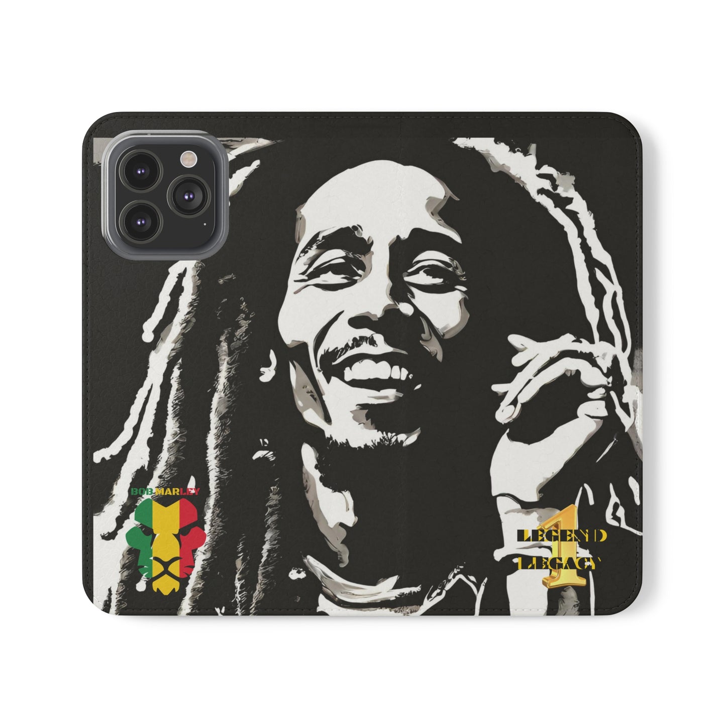 Bob Marley One Legend One Legacy Reggae Rasta Portrait  Flip Cases