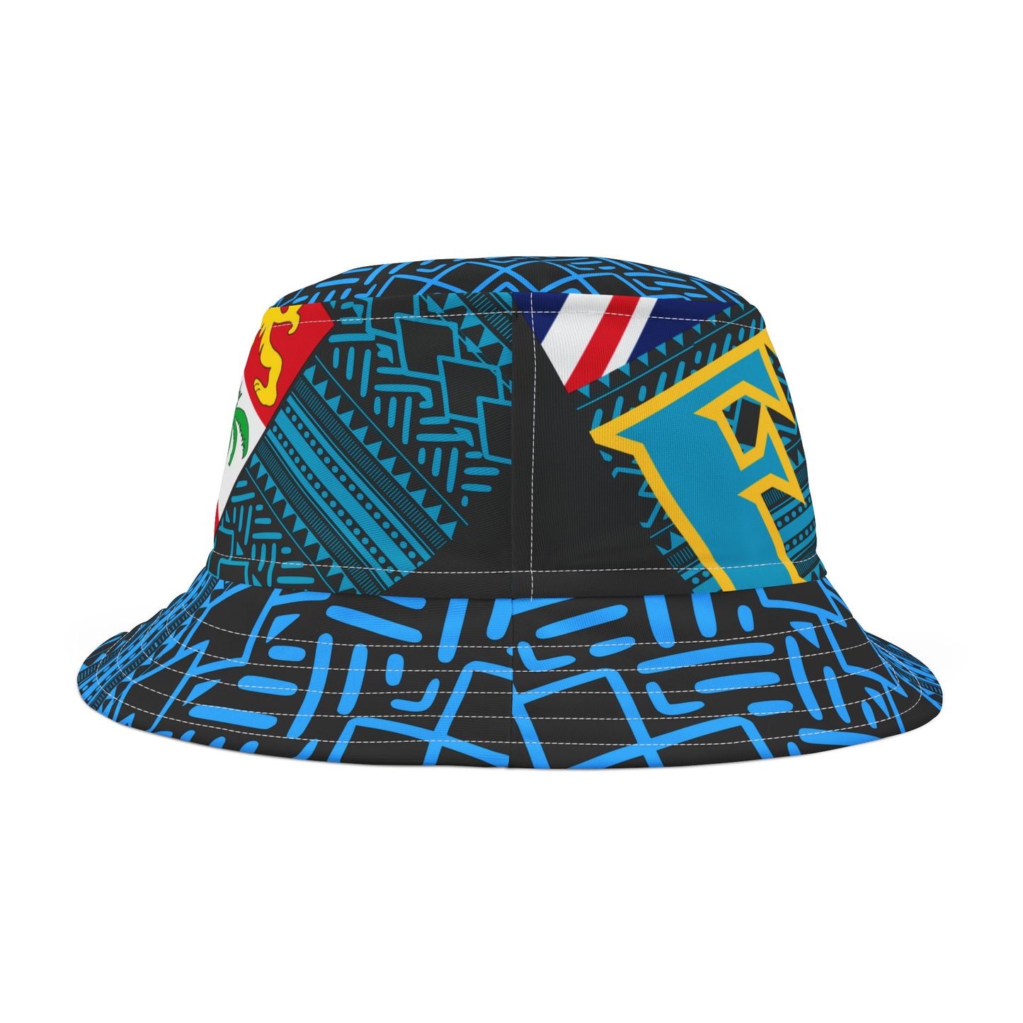 Bucket Hat with Fiji Flag and Pride, Fiji Bucket Hat, Fiji Flag Hat, Fiji Pride Hat, Vacation Bucket Hat, Traveler Hat