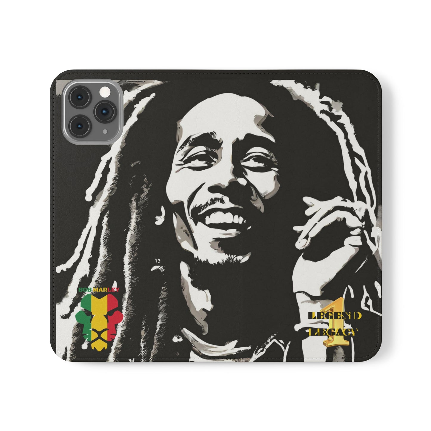 Bob Marley One Legend One Legacy Reggae Rasta Portrait  Flip Cases