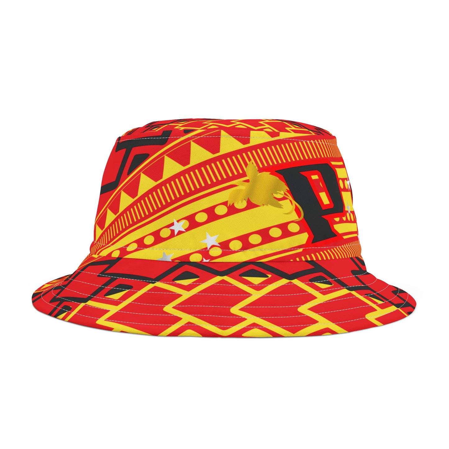 Bucket Hat - Papua New Guinea Design, Tropical Vacation Cap, Traveler Accessory, Beach Sun Hat, Gift for Wanderlust, Unique Ethnic Print