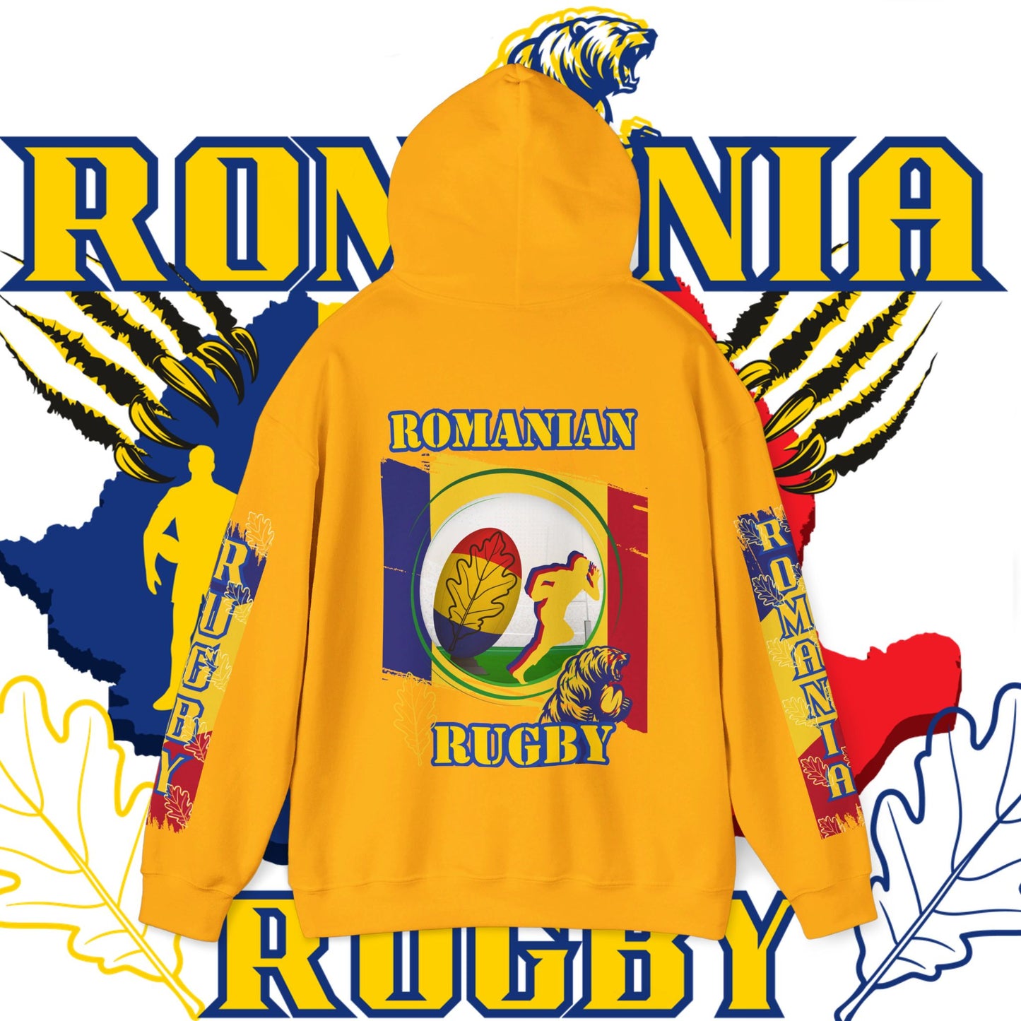 Romania Hoodie Sweatshirt, rugby pullover, winter gift, Supporter Hoodie, world rugby, unisex