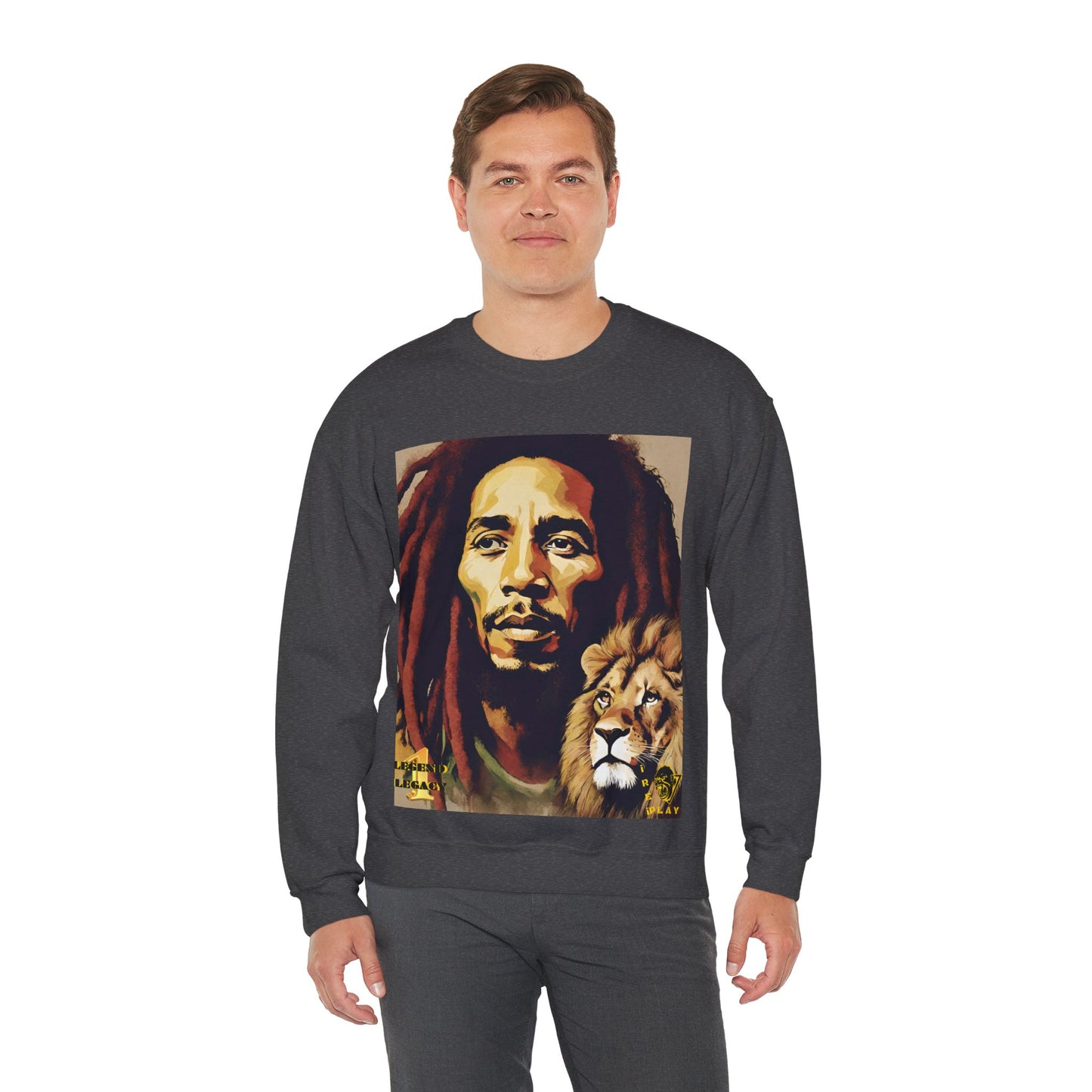 Bob Marley One Love Legacy Reggae Jamaica Rasta Jah Unisex Heavy Blend™ Crewneck Sweatshirt