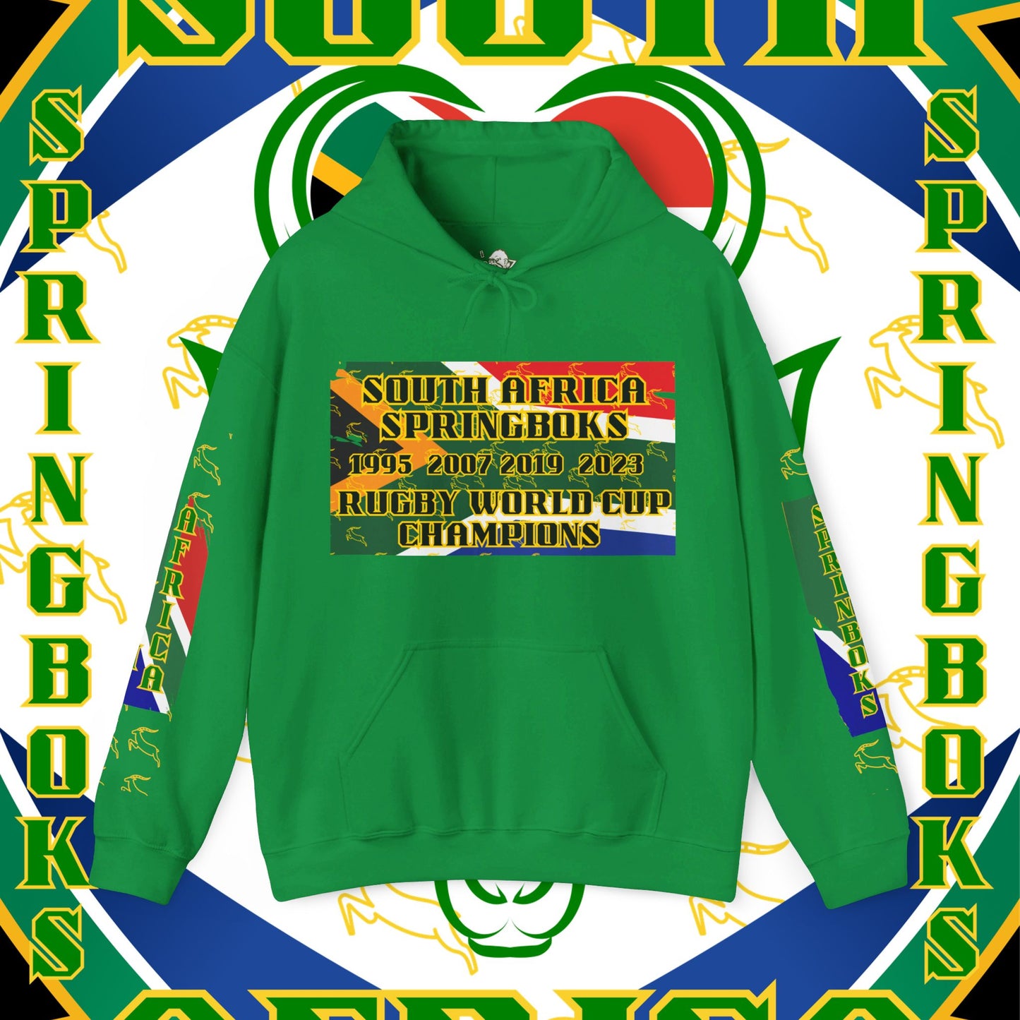 South African Hoodie Sweatshirt, Springboks, Rugby World champions hoodie, Springbok hoodie, pullover, winter gift,