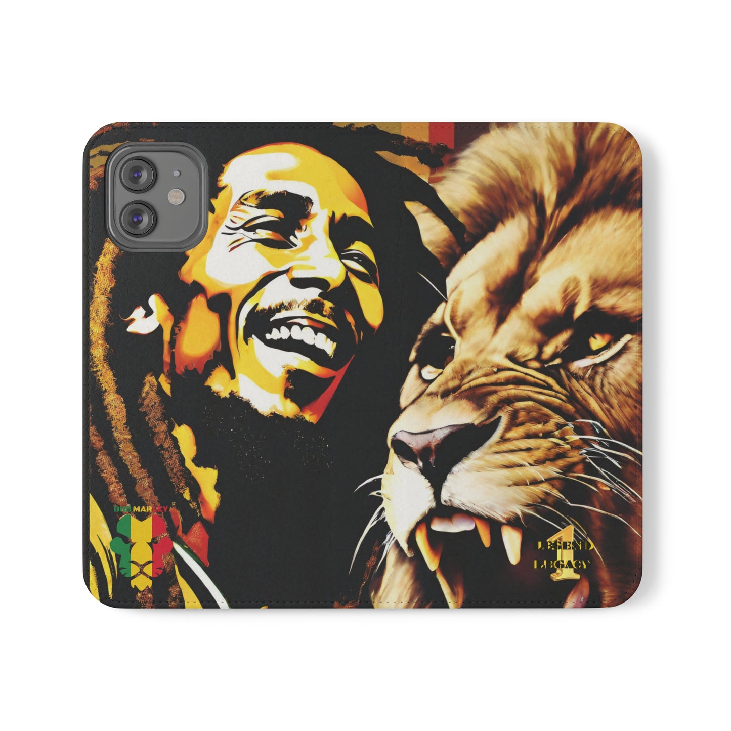 Bob Marley/Lion One Legend One Legacy Reggae Rasta Flip Cases