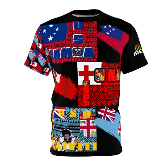 T-Shirt Islander fijian Samoan Tongan Rugby Supporter Rep all islands T-shirt, All over print shirt, worldwide T shirt