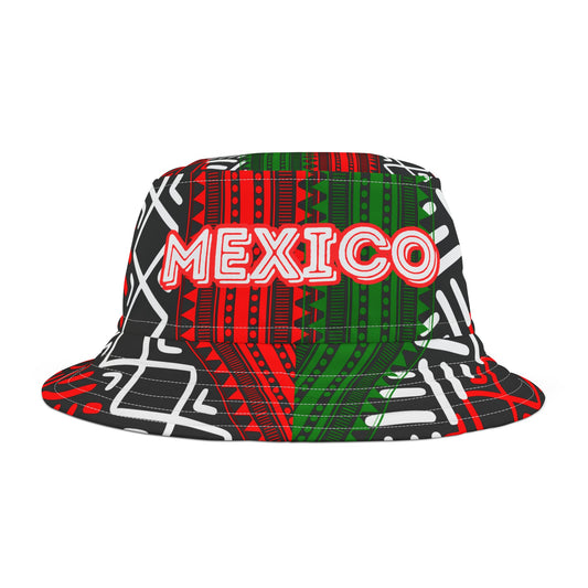 Bucket Hat, Mexico City Viva Mexico Sun Hat, Mexican Culture Hipster Cap, Traveler Gift, Summer Beach Accessory, Festival Headwear