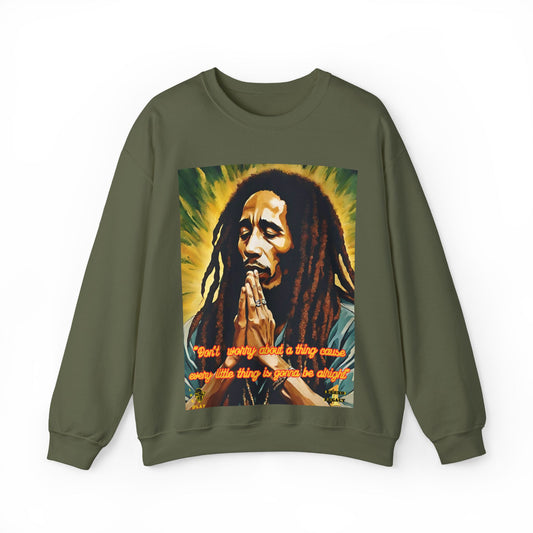 Bob Marley Rasta Jamaican Reggae one LoveUnisex Heavy Blend™ Crewneck Sweatshirt