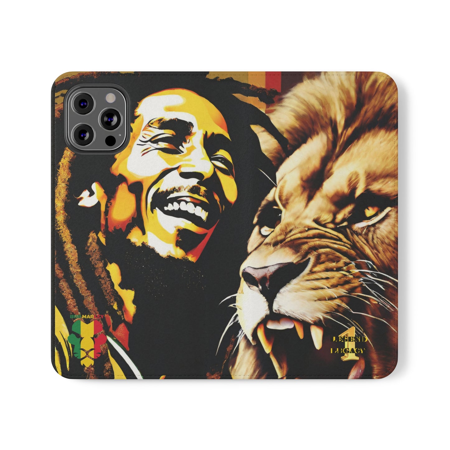 Bob Marley/Lion One Legend One Legacy Reggae Rasta Flip Cases