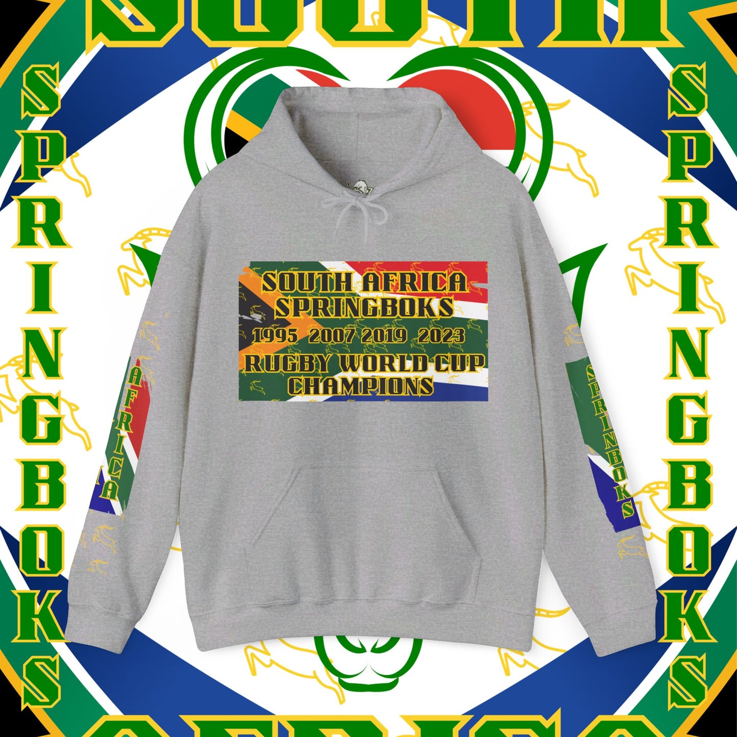 South African Hoodie Sweatshirt, Springboks, Rugby World champions hoodie, Springbok hoodie, pullover, winter gift,