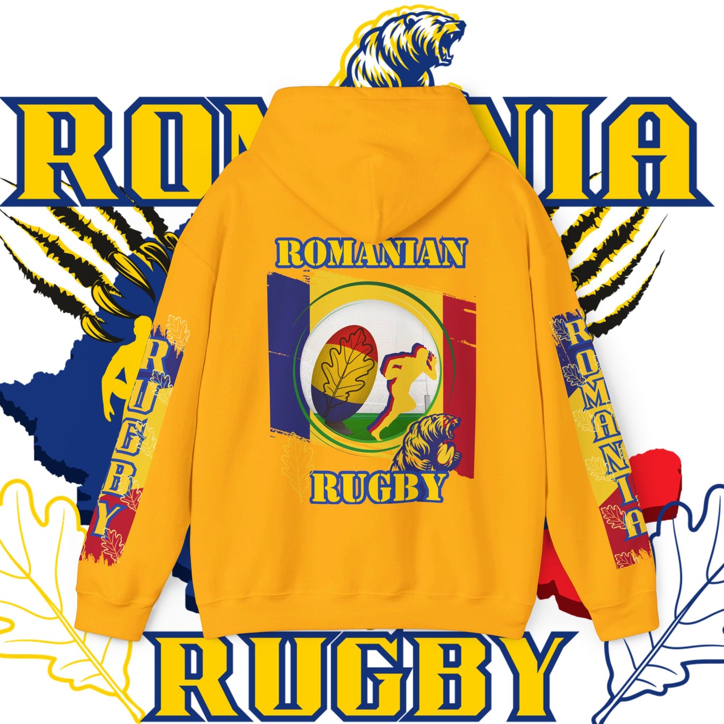 Romania Hoodie Sweatshirt, rugby pullover, winter gift, Supporter Hoodie, world rugby, unisex