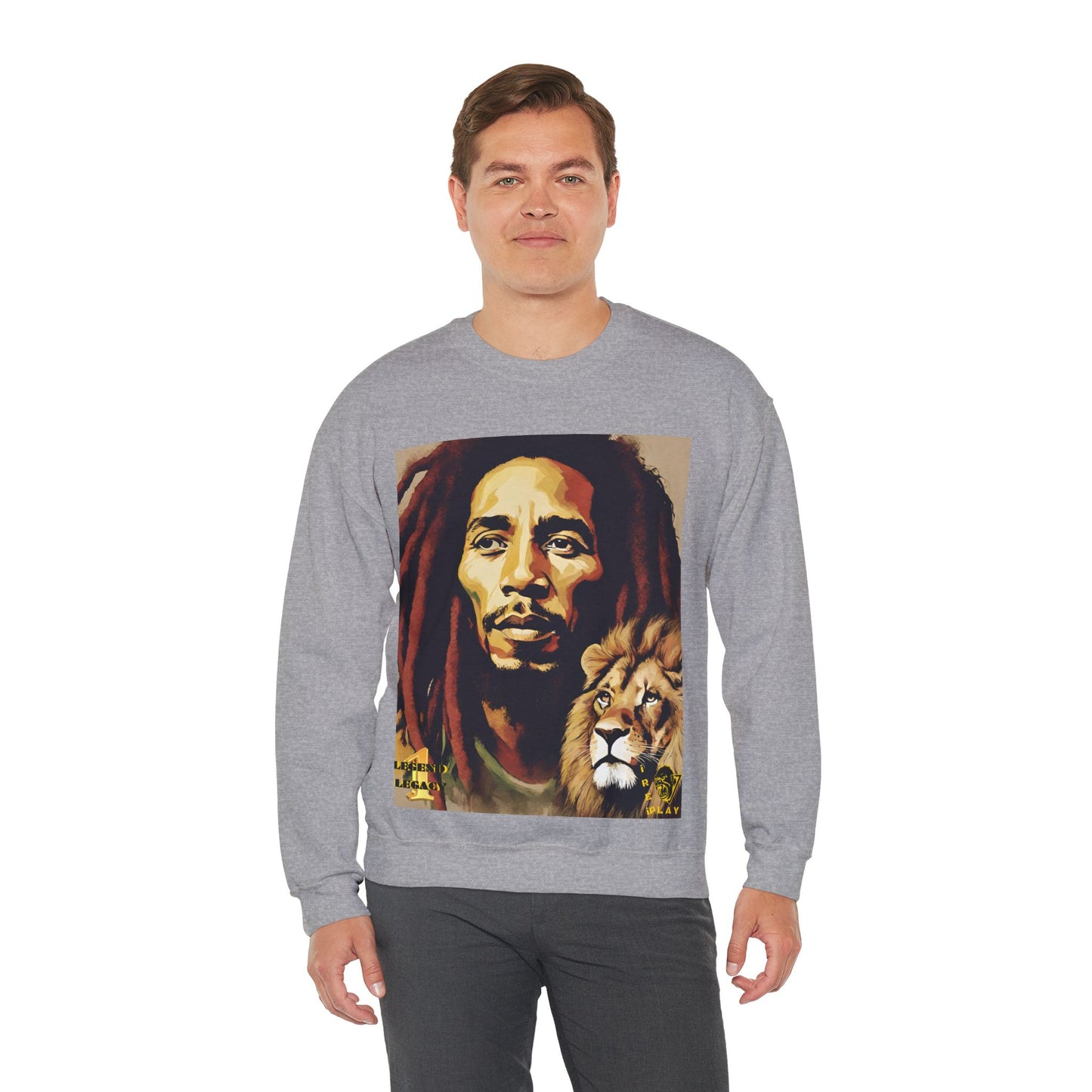 Bob Marley One Love Legacy Reggae Jamaica Rasta Jah Unisex Heavy Blend™ Crewneck Sweatshirt