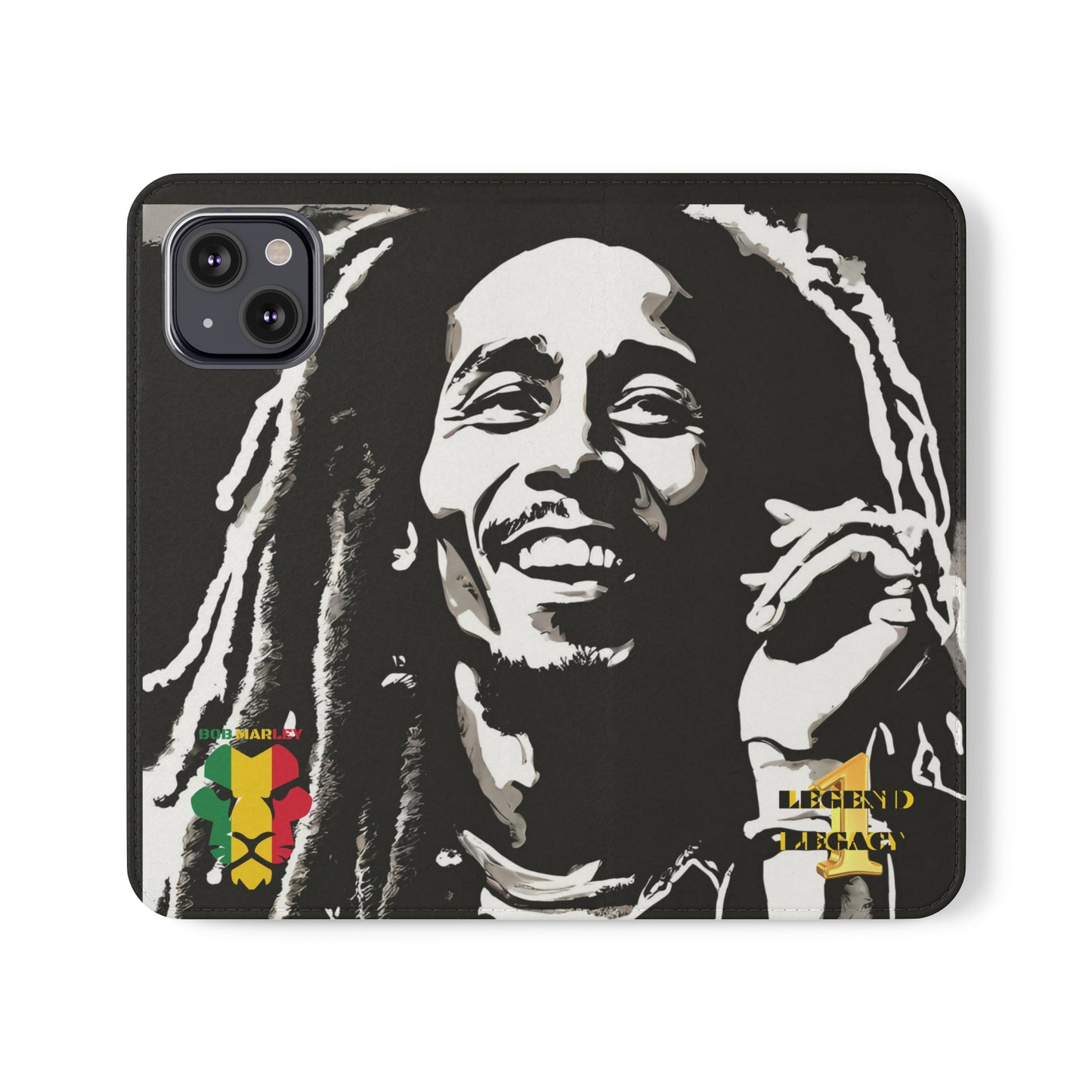 Bob Marley One Legend One Legacy Reggae Rasta Portrait  Flip Cases