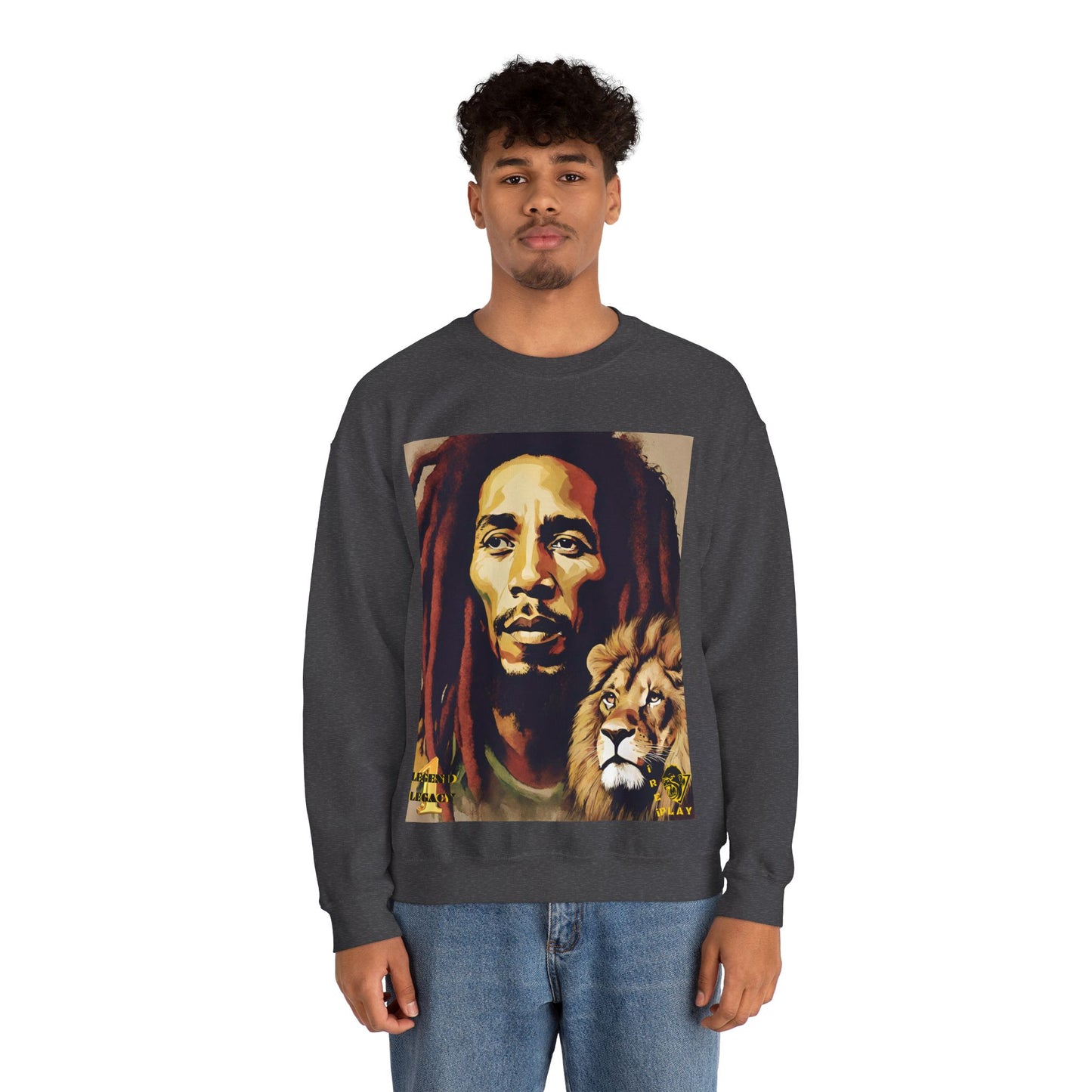 Bob Marley One Love Legacy Reggae Jamaica Rasta Jah Unisex Heavy Blend™ Crewneck Sweatshirt