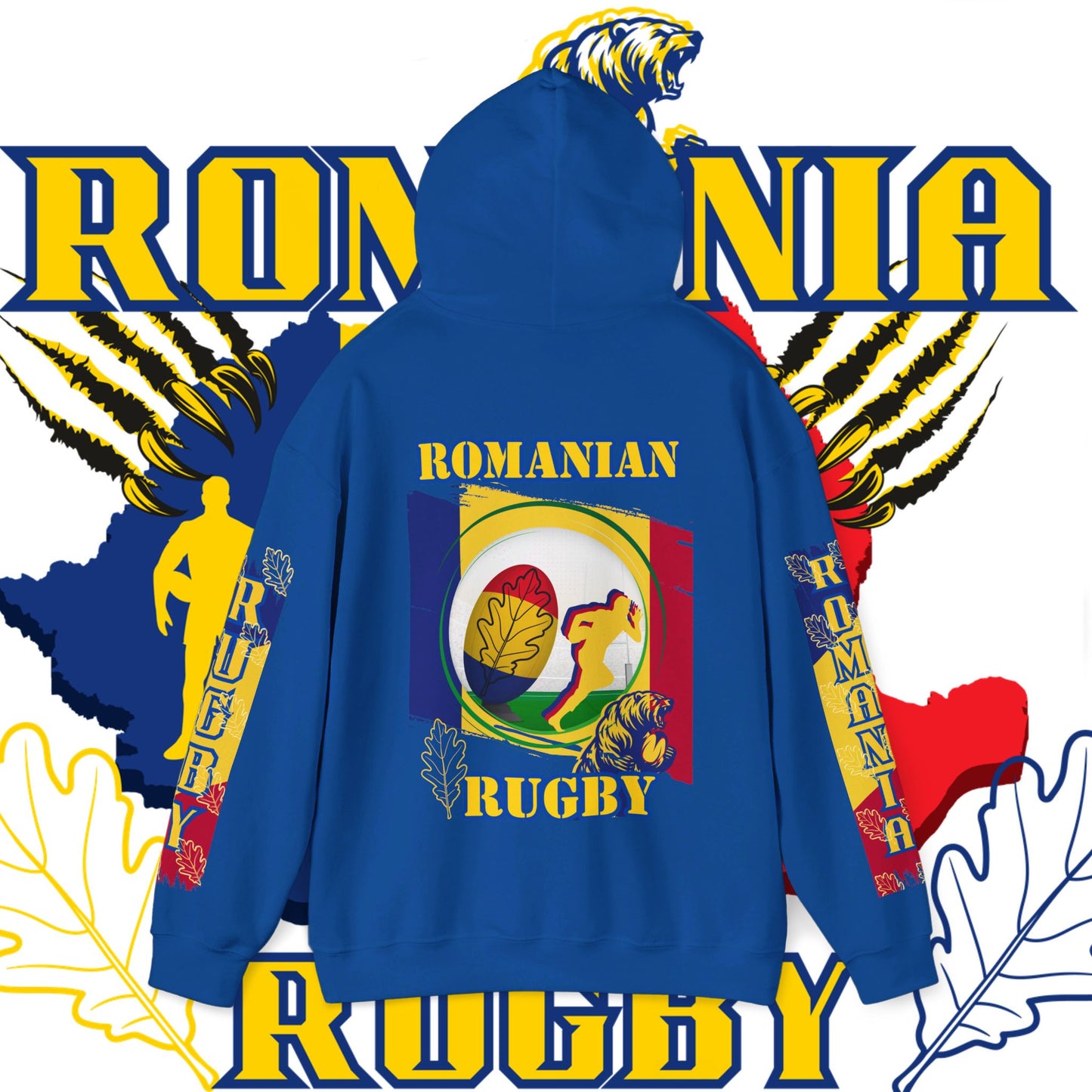 Romania Hoodie Sweatshirt, rugby pullover, winter gift, Supporter Hoodie, world rugby, unisex