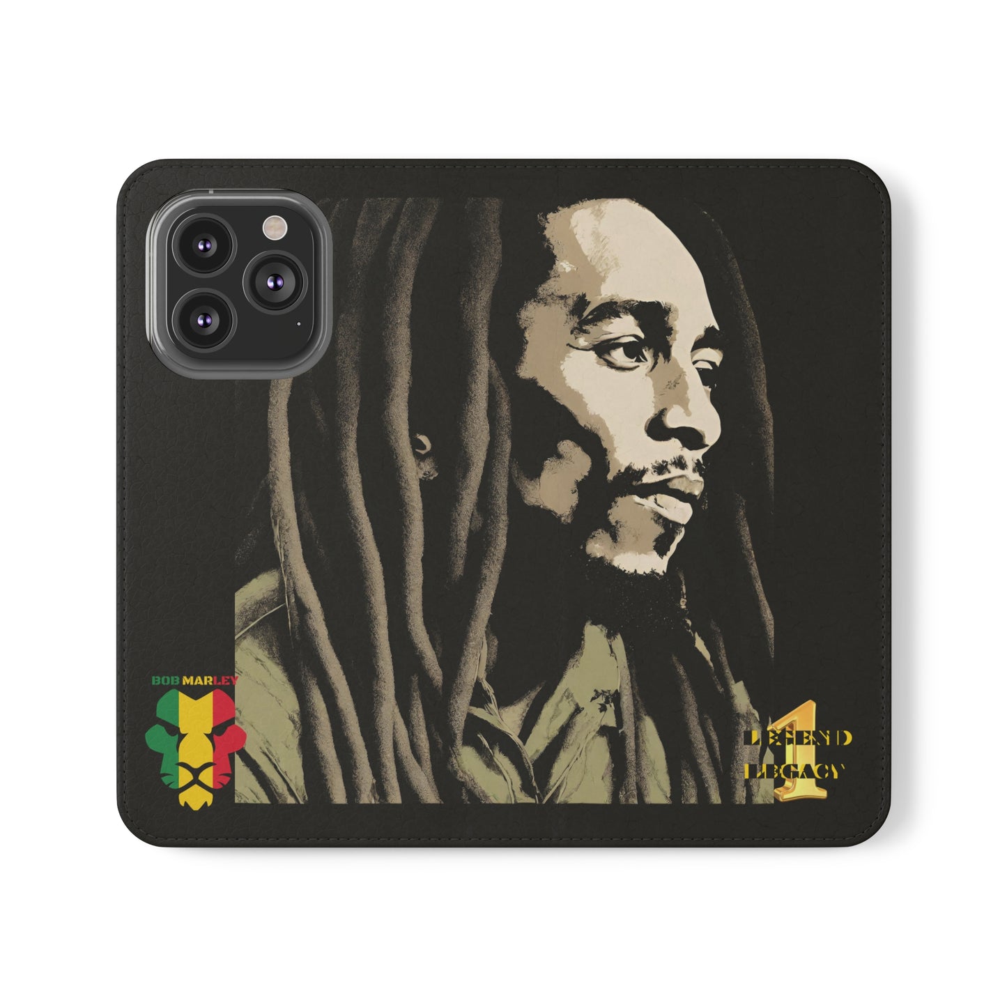 Bob Marley One Legend One Legacy Reggae Rasta Flip Cases