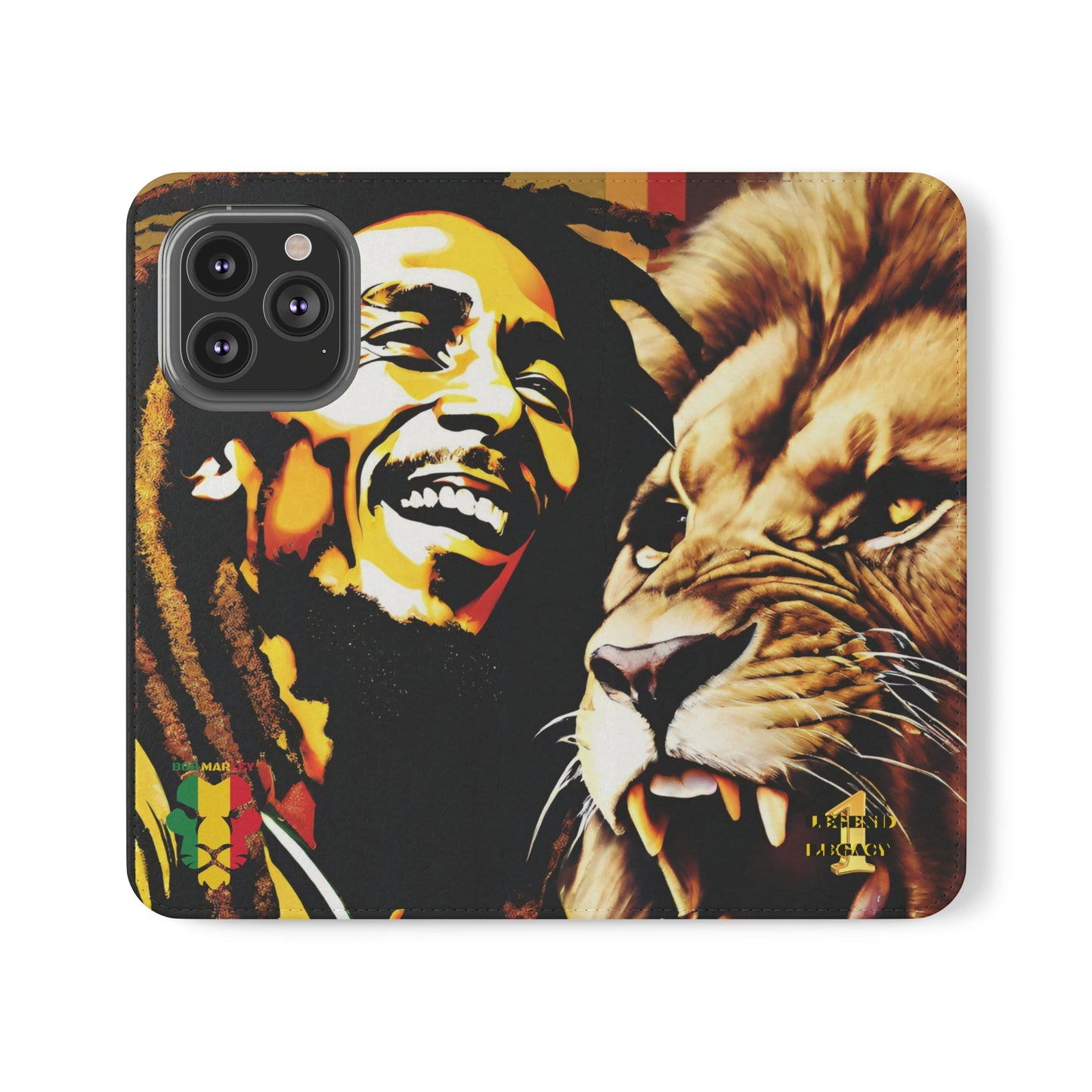 Bob Marley/Lion One Legend One Legacy Reggae Rasta Flip Cases