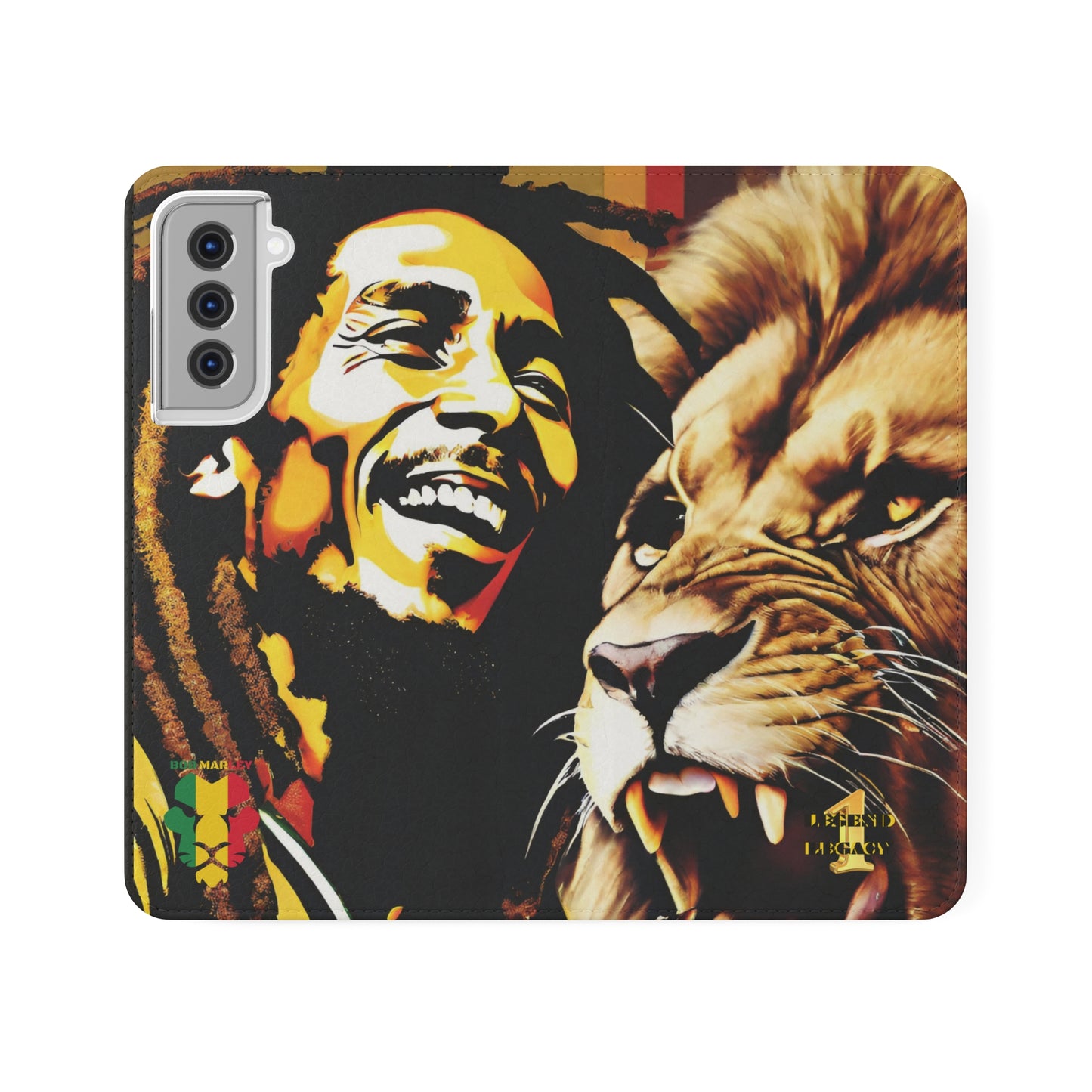 Bob Marley/Lion One Legend One Legacy Reggae Rasta Flip Cases