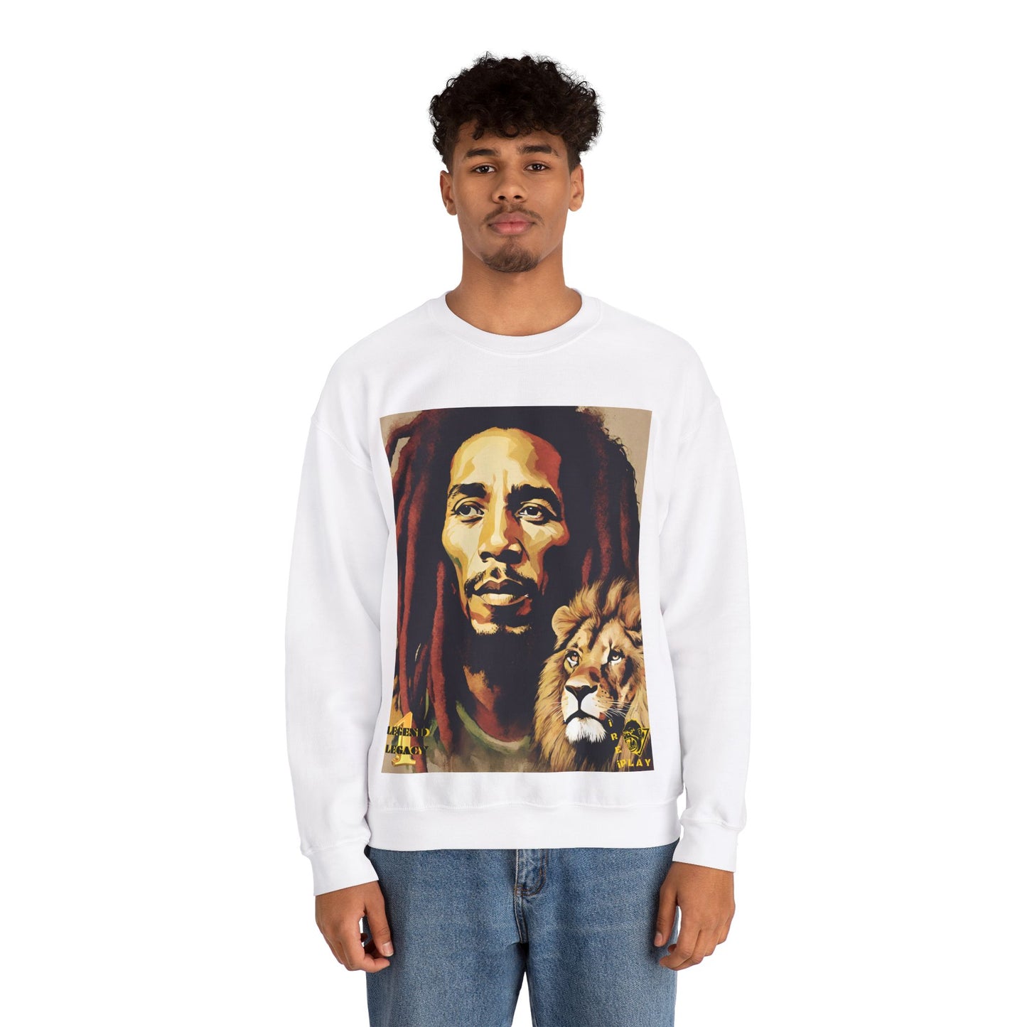 Bob Marley One Love Legacy Reggae Jamaica Rasta Jah Unisex Heavy Blend™ Crewneck Sweatshirt