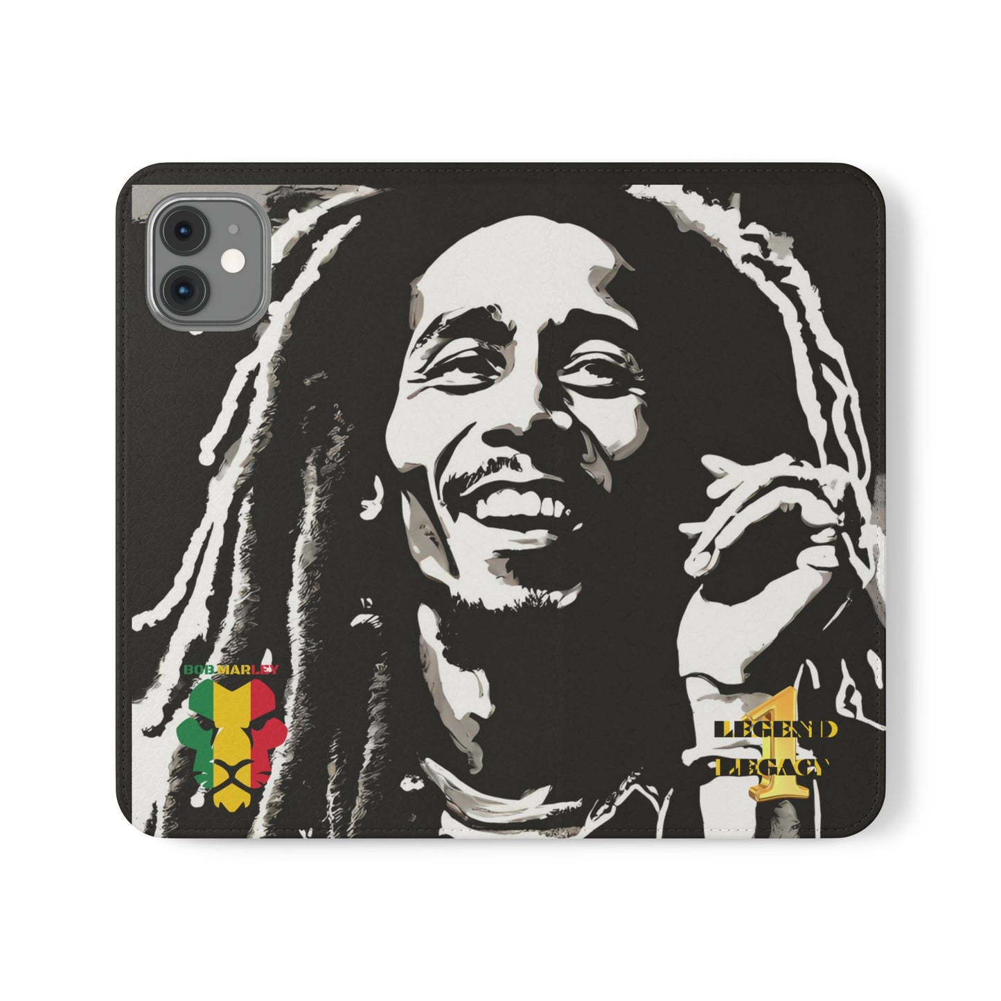 Bob Marley One Legend One Legacy Reggae Rasta Portrait  Flip Cases