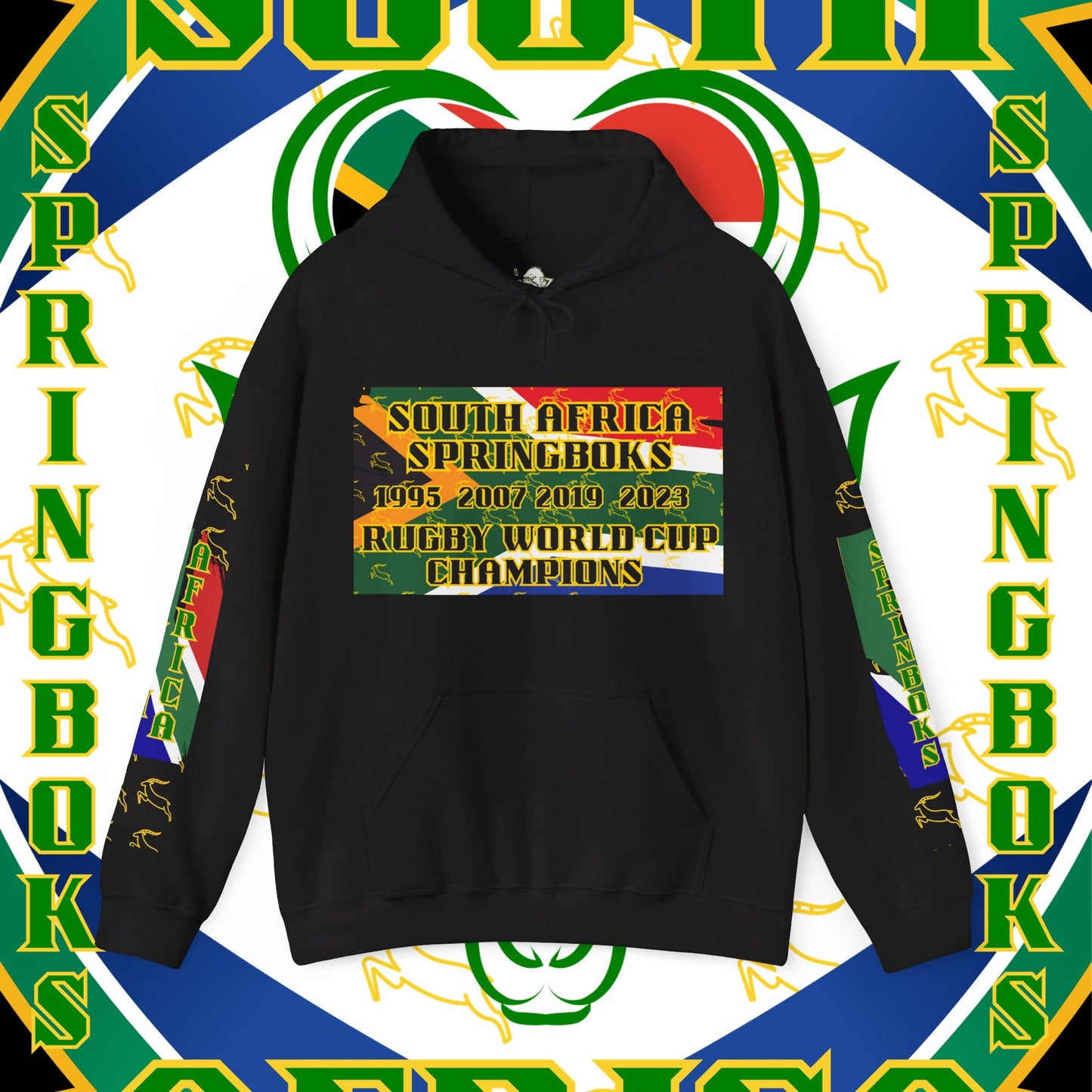 South African Hoodie Sweatshirt, Springboks, Rugby World champions hoodie, Springbok hoodie, pullover, winter gift,