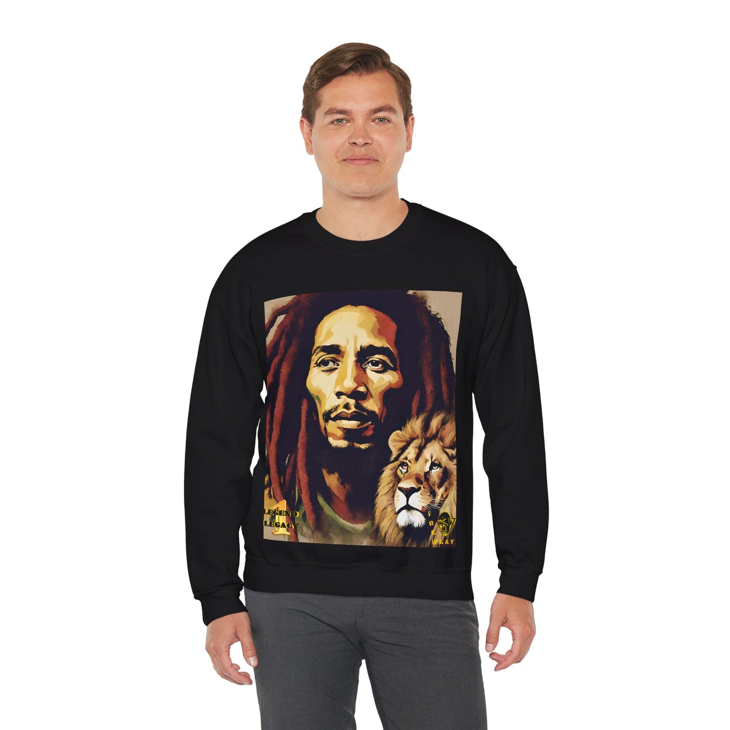 Bob Marley One Love Legacy Reggae Jamaica Rasta Jah Unisex Heavy Blend™ Crewneck Sweatshirt