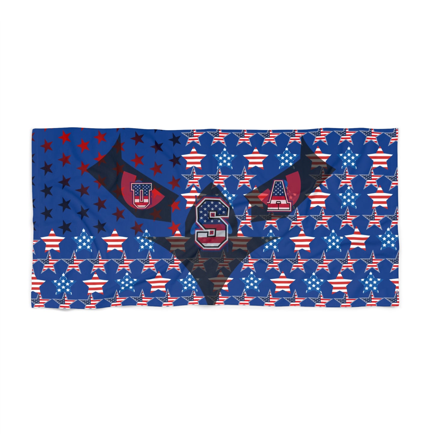 Beach Towel - USA Eagle Red White and Blue Honor