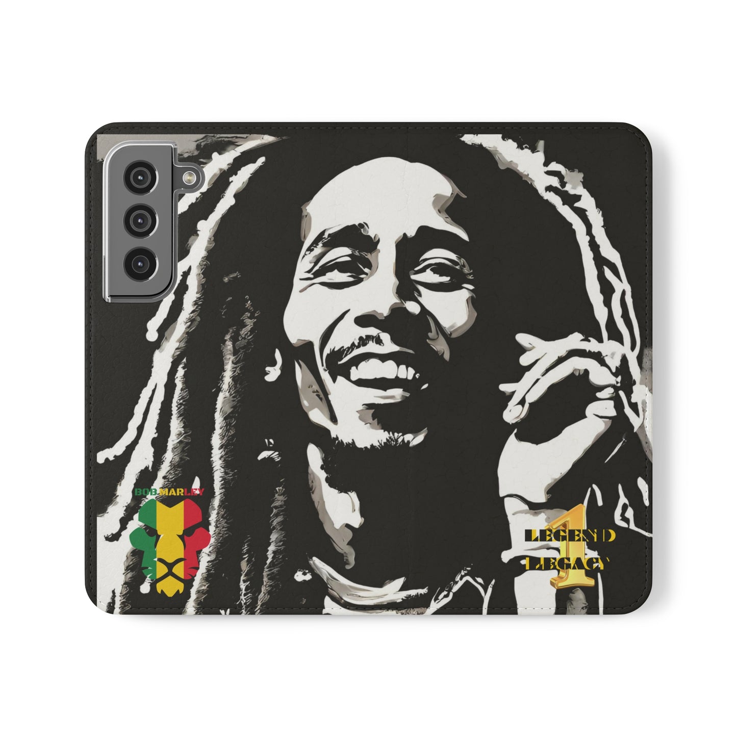 Bob Marley One Legend One Legacy Reggae Rasta Portrait  Flip Cases