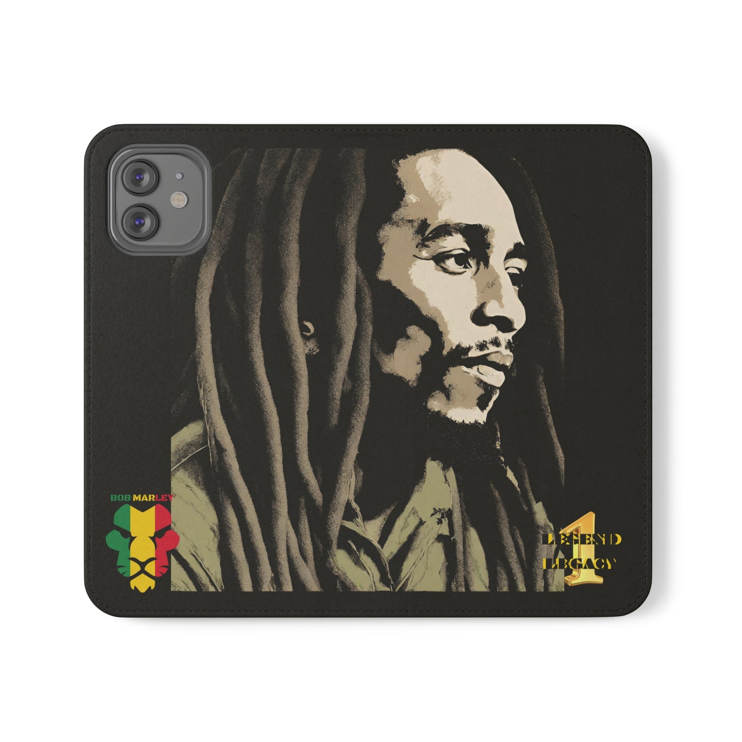 Bob Marley One Legend One Legacy Reggae Rasta Flip Cases