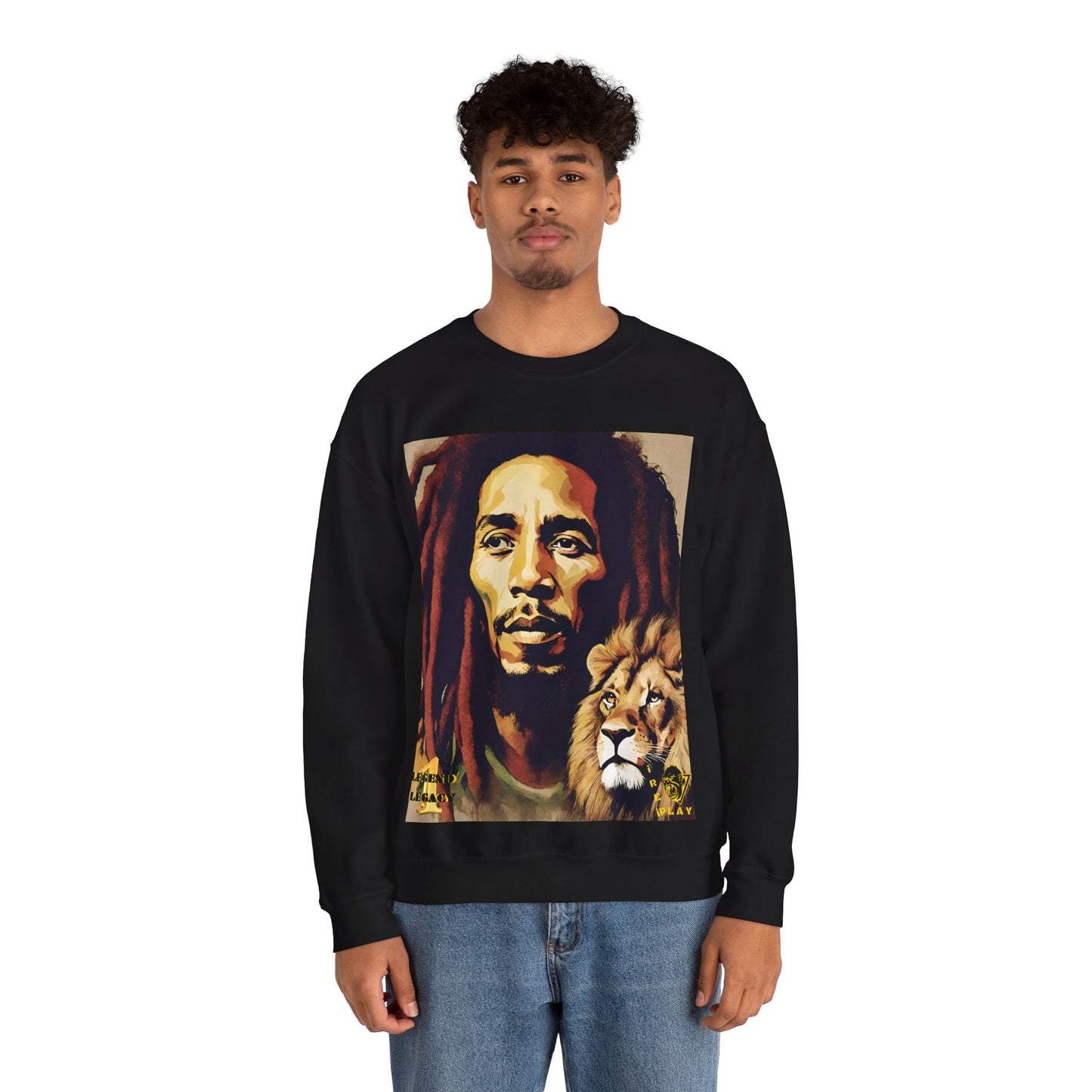 Bob Marley One Love Legacy Reggae Jamaica Rasta Jah Unisex Heavy Blend™ Crewneck Sweatshirt