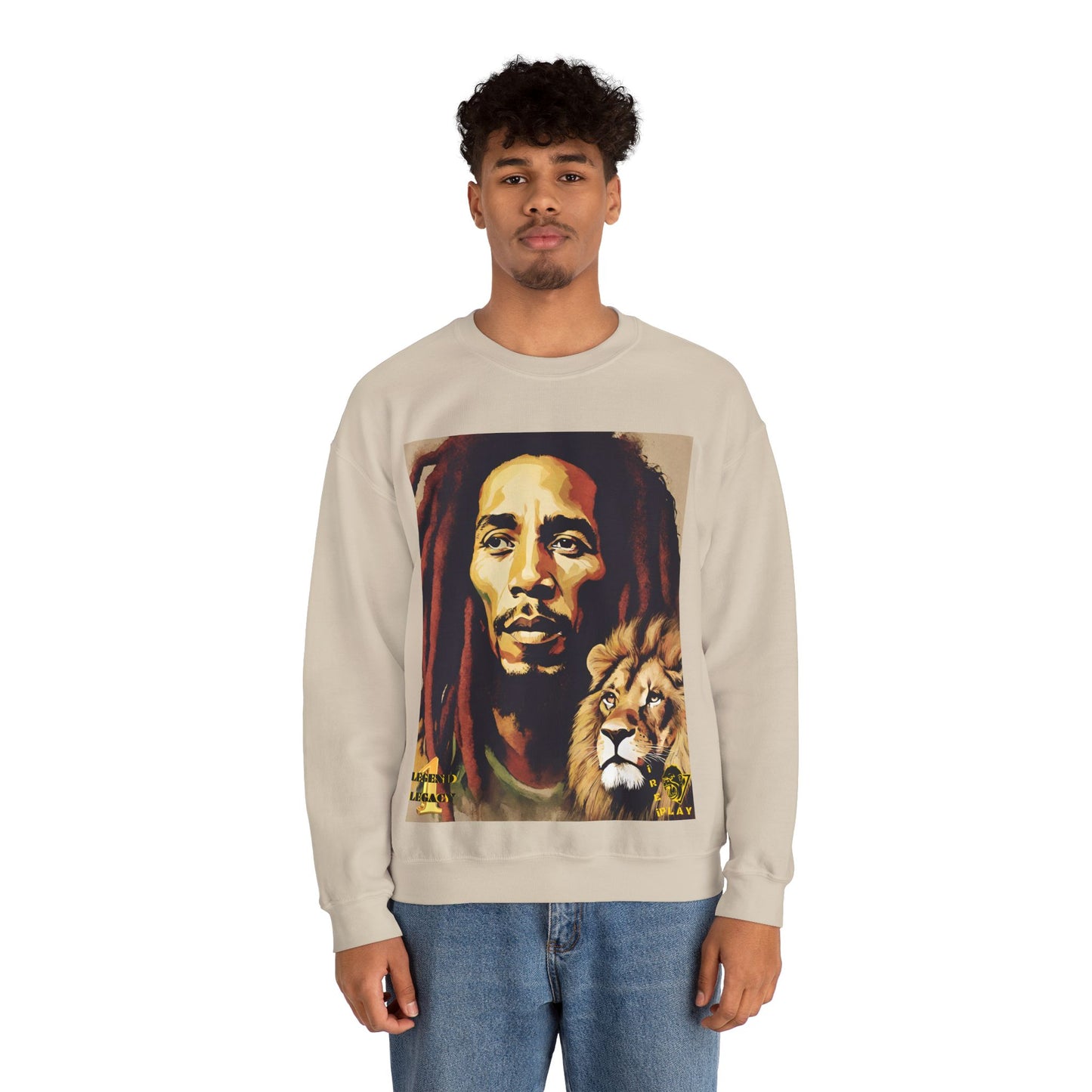 Bob Marley One Love Legacy Reggae Jamaica Rasta Jah Unisex Heavy Blend™ Crewneck Sweatshirt