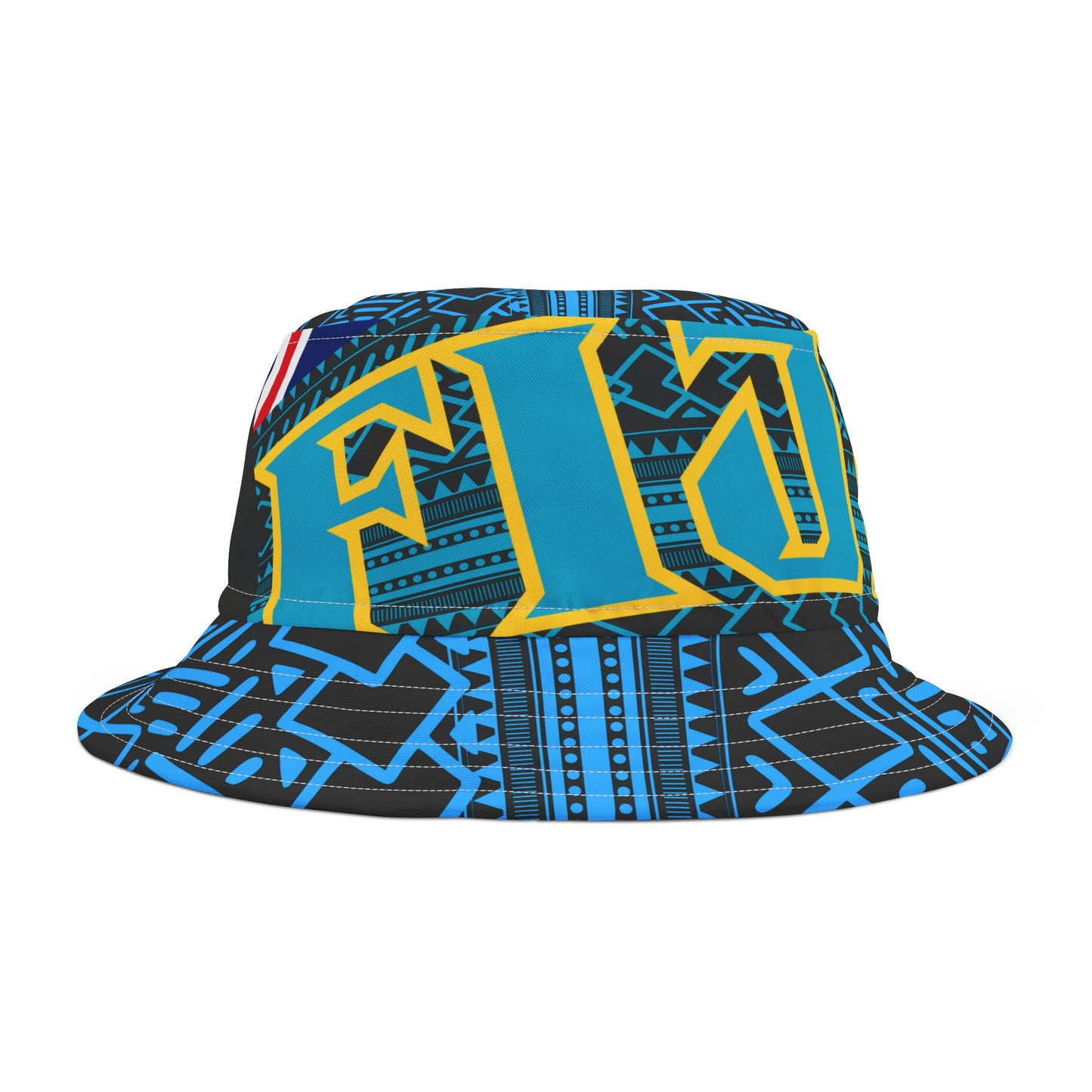 Bucket Hat with Fiji Flag and Pride, Fiji Bucket Hat, Fiji Flag Hat, Fiji Pride Hat, Vacation Bucket Hat, Traveler Hat