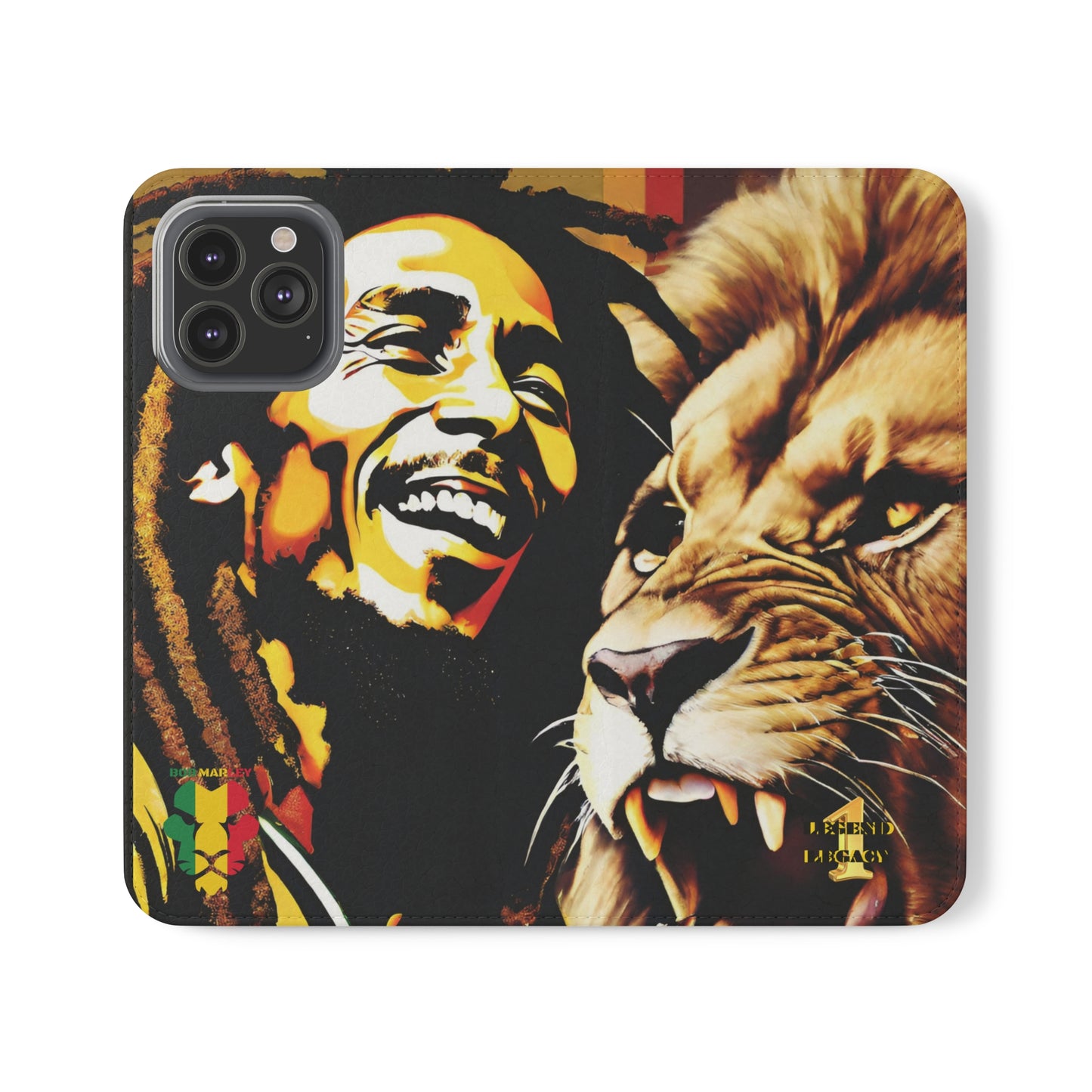 Bob Marley/Lion One Legend One Legacy Reggae Rasta Flip Cases