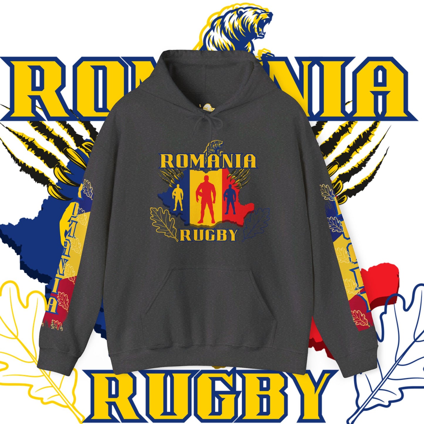 Romania Hoodie Sweatshirt, rugby pullover, winter gift, Supporter Hoodie, world rugby, unisex